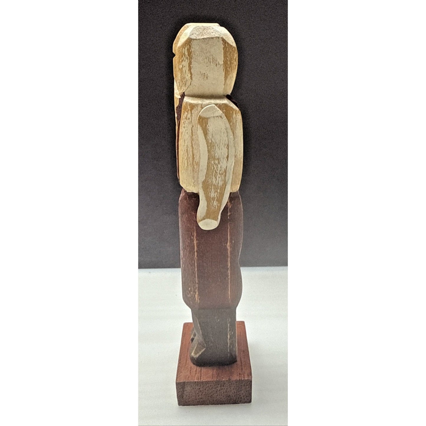 Vintage MeraVic Christmas Wood Carved Santa Claus Painted Jointed Read