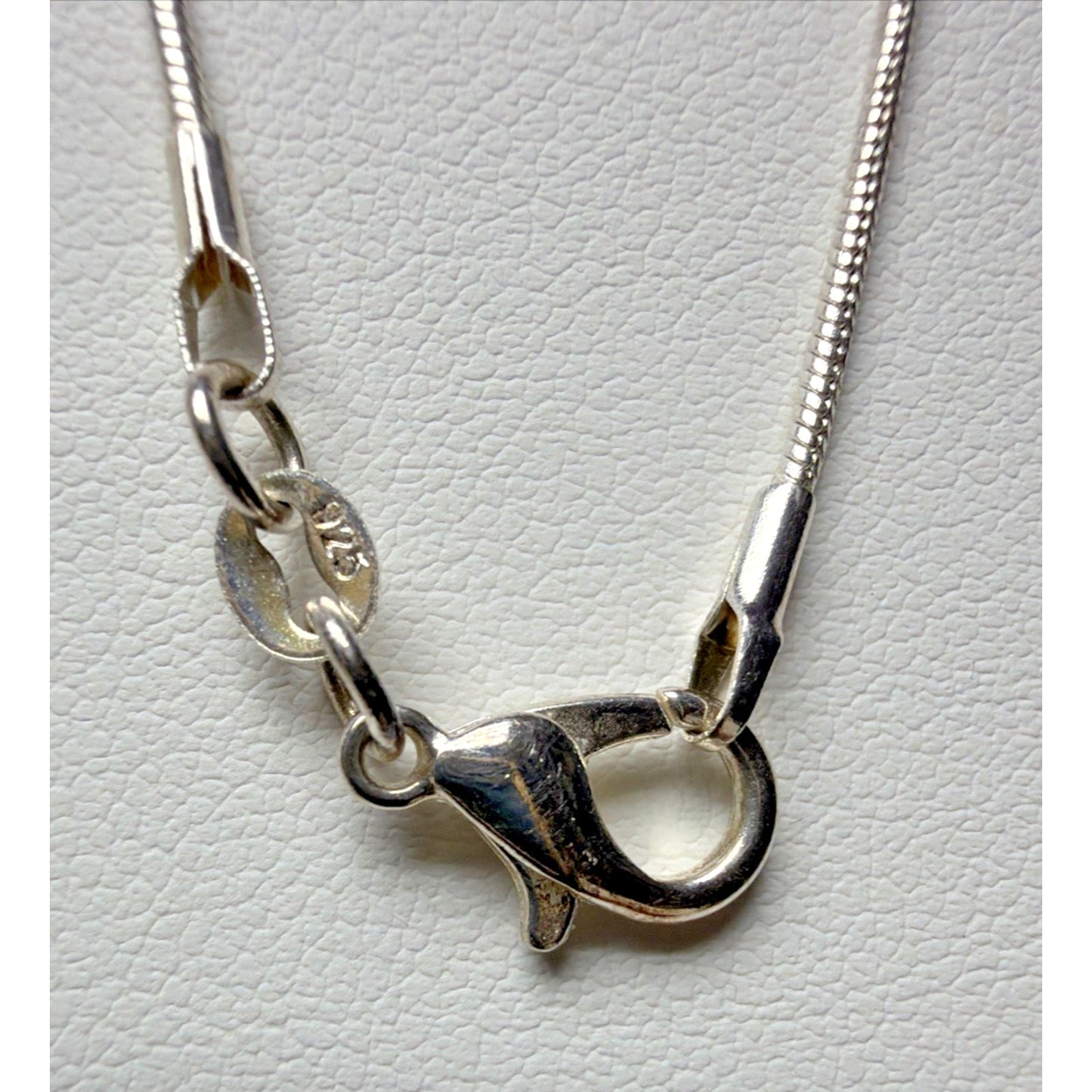 Vtg Semi Precious Stacked Stone Pendant Sterling Silver 18 Inch Chain Necklace