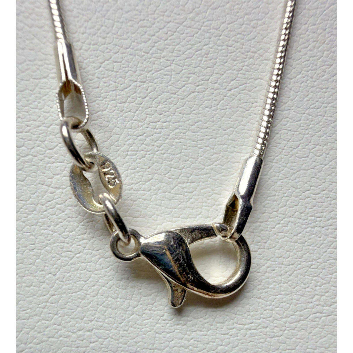 Vtg Semi Precious Stacked Stone Pendant Sterling Silver 18 Inch Chain Necklace