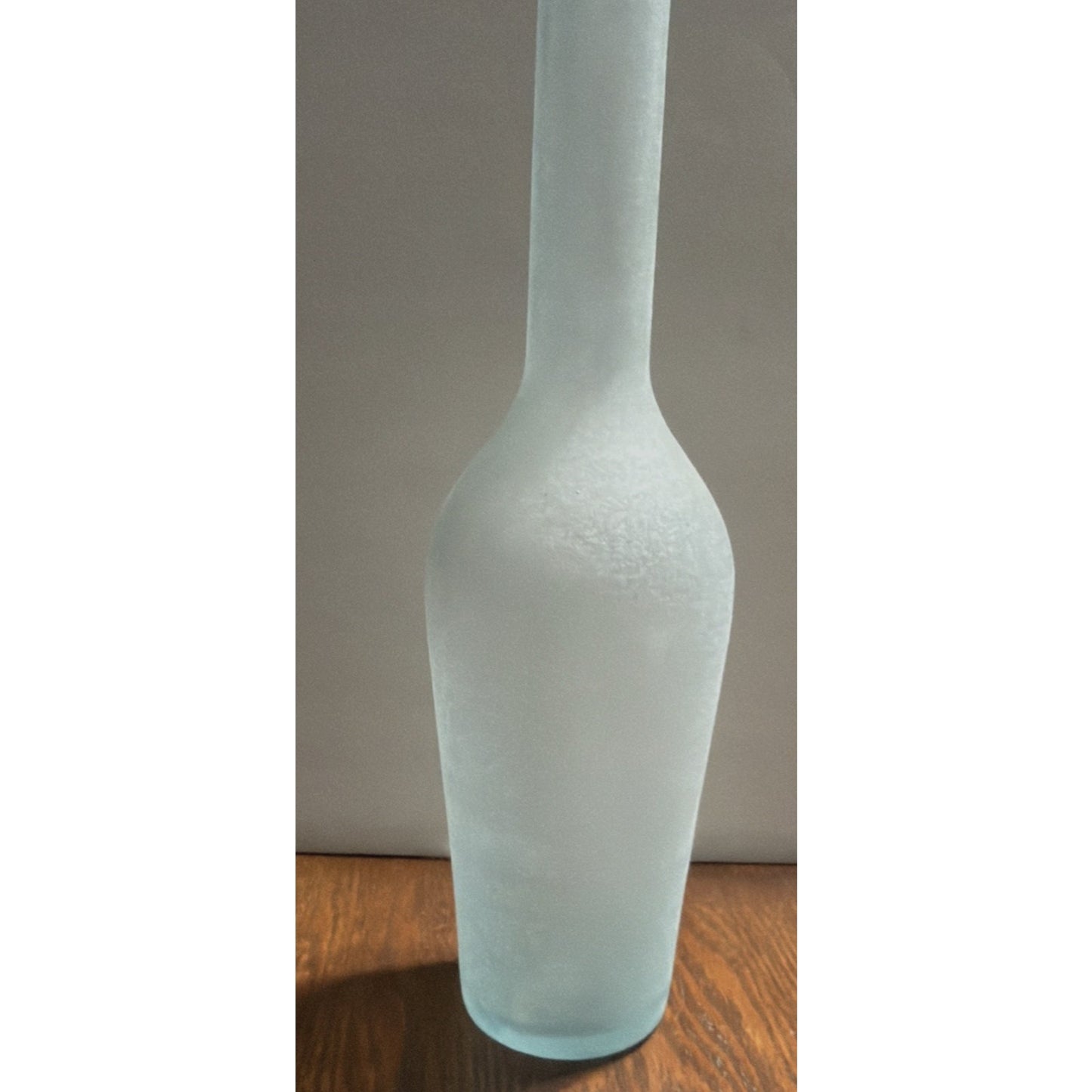 Rachel Ashwell Shabby Chic Scavo Texture Long Neck Glass Vase Rolled Lip Amphora