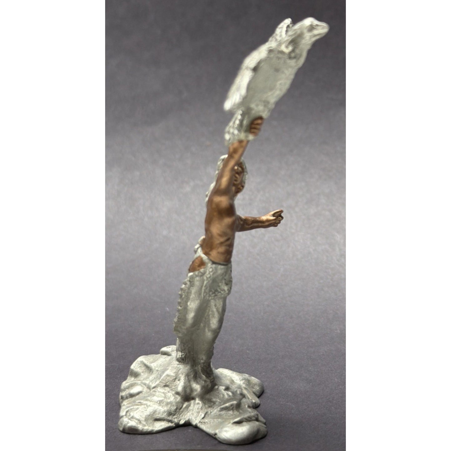 A Silierbok MWFP Masterworks Eagles Flight Gift Native American Pewter Figurine