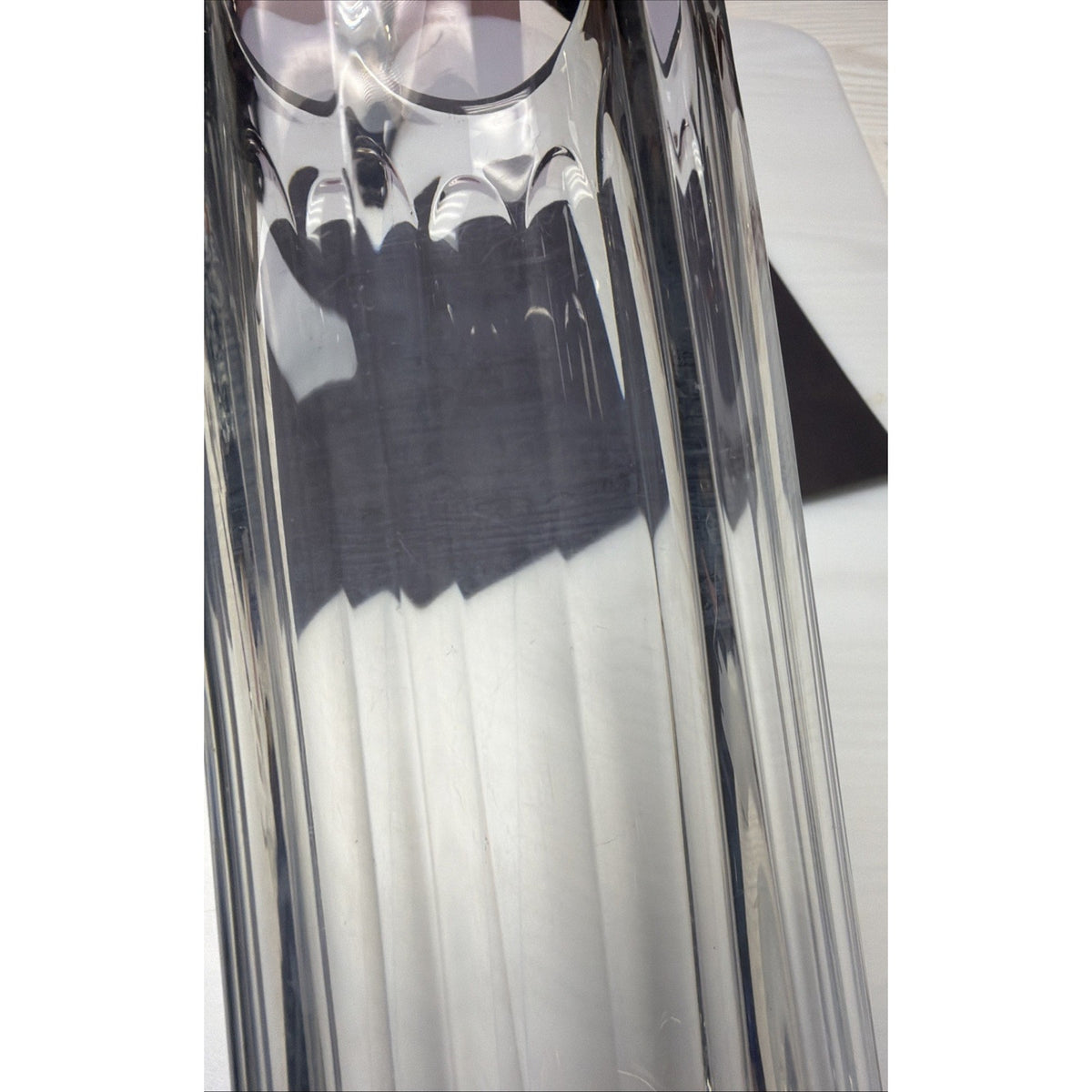 EAPG Heisey Glass Colonial Panel Clear Straw Jar #331 No Lid As Is