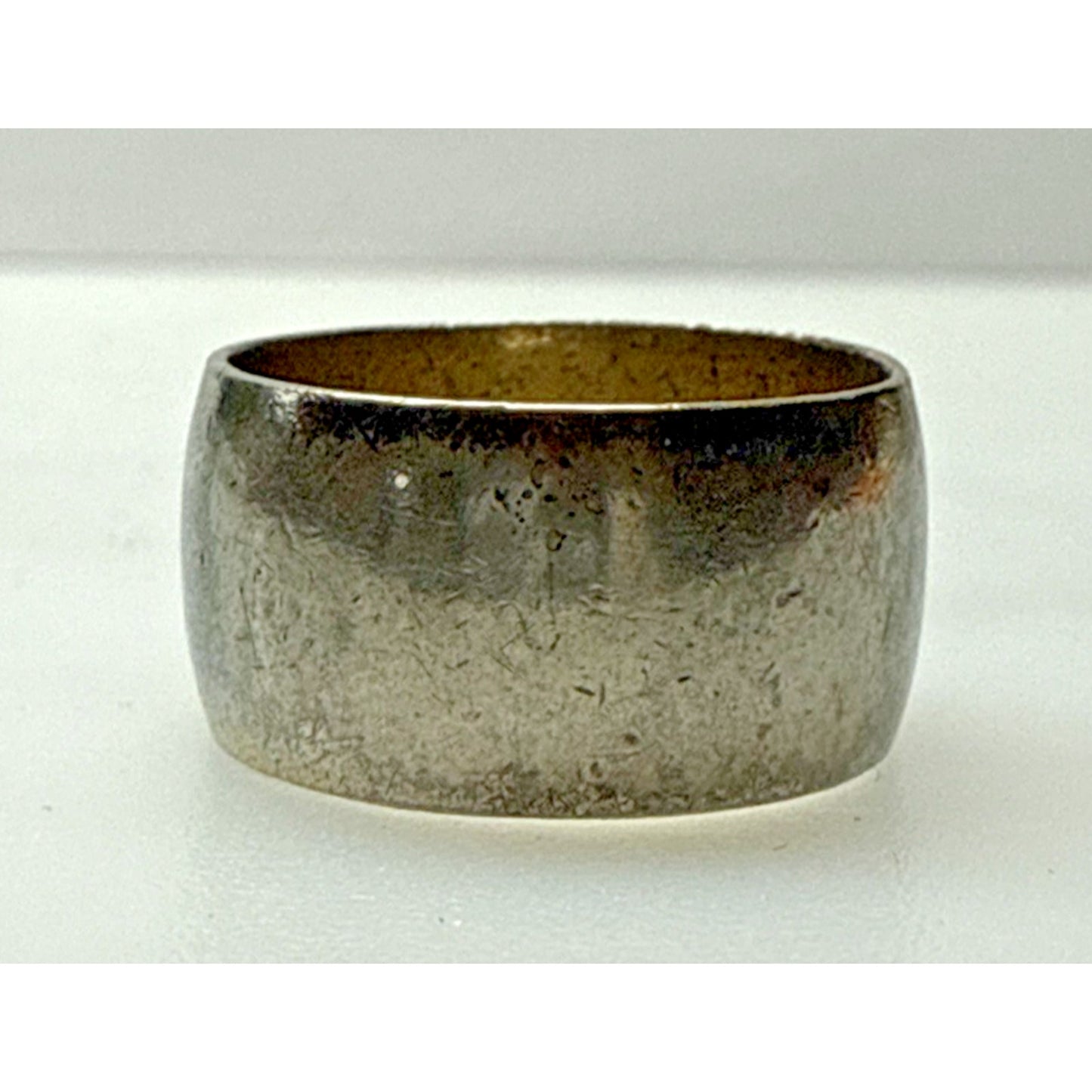 Vintage Uncas Cigar Band Ring Silver Metal Sz 6 As Is