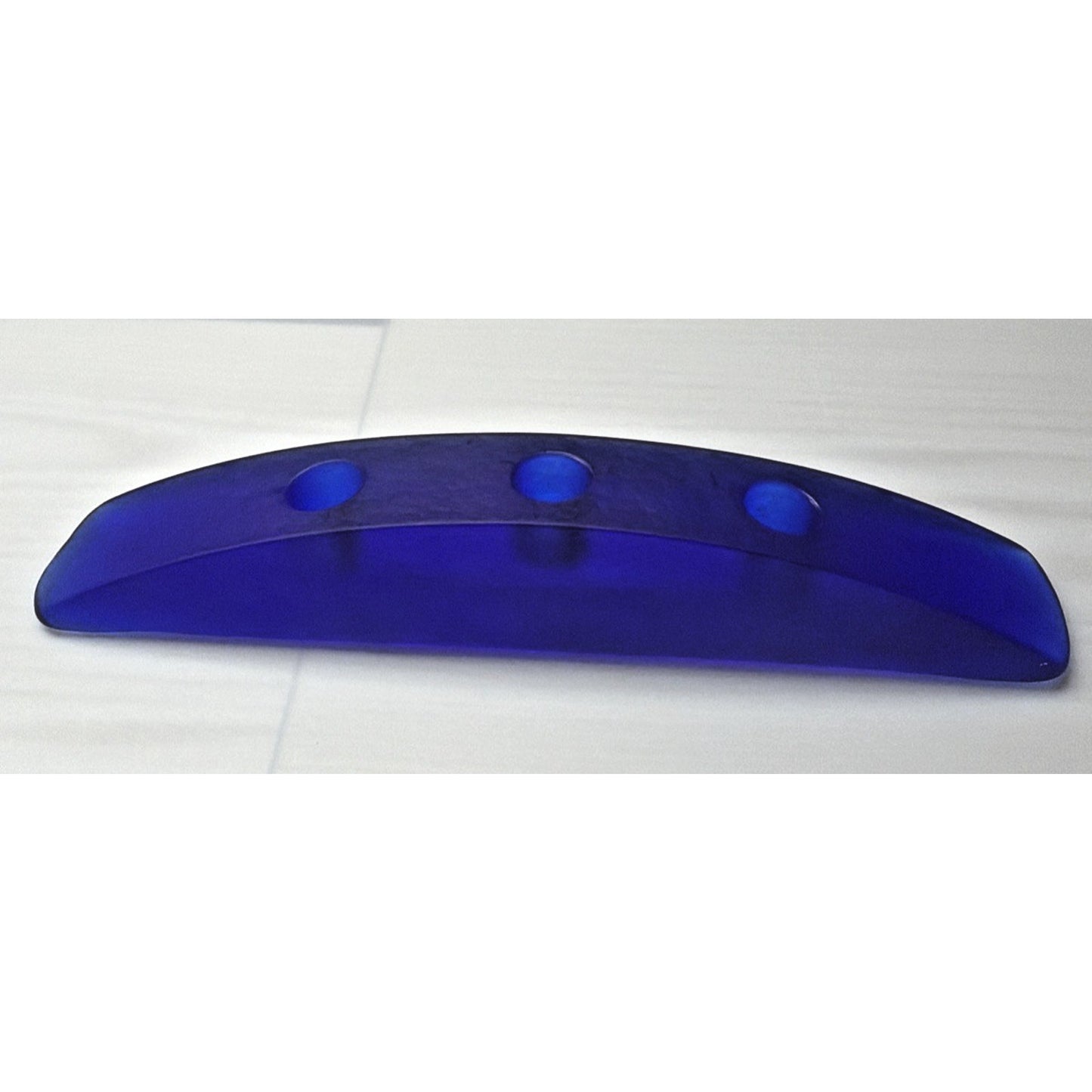 Sasaki Crystal Soichiro Sasakura Anasazi Cobalt Arch Candle Holder Cobalt Blue