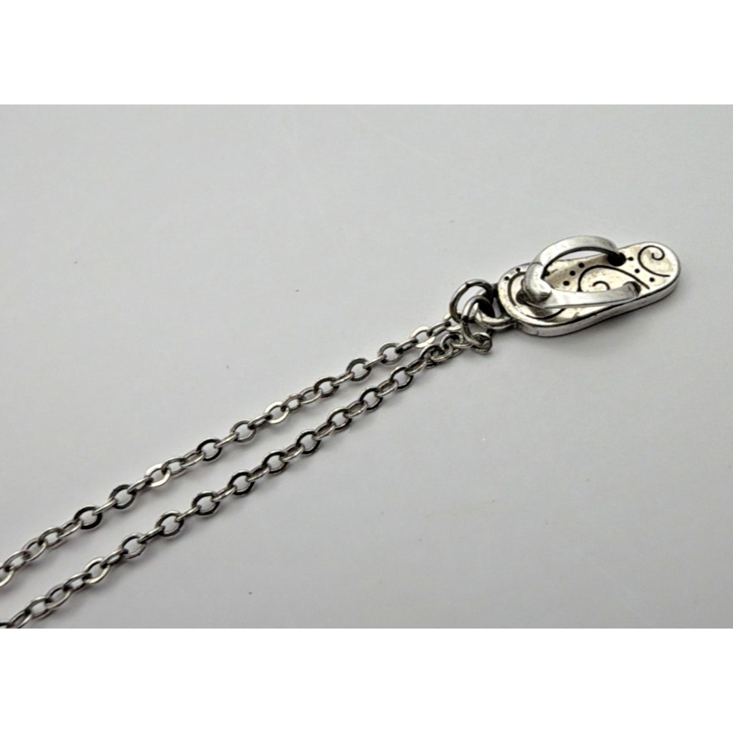 Brighton Heart Charm Anklet Rhinestone Flip Flop Sandal