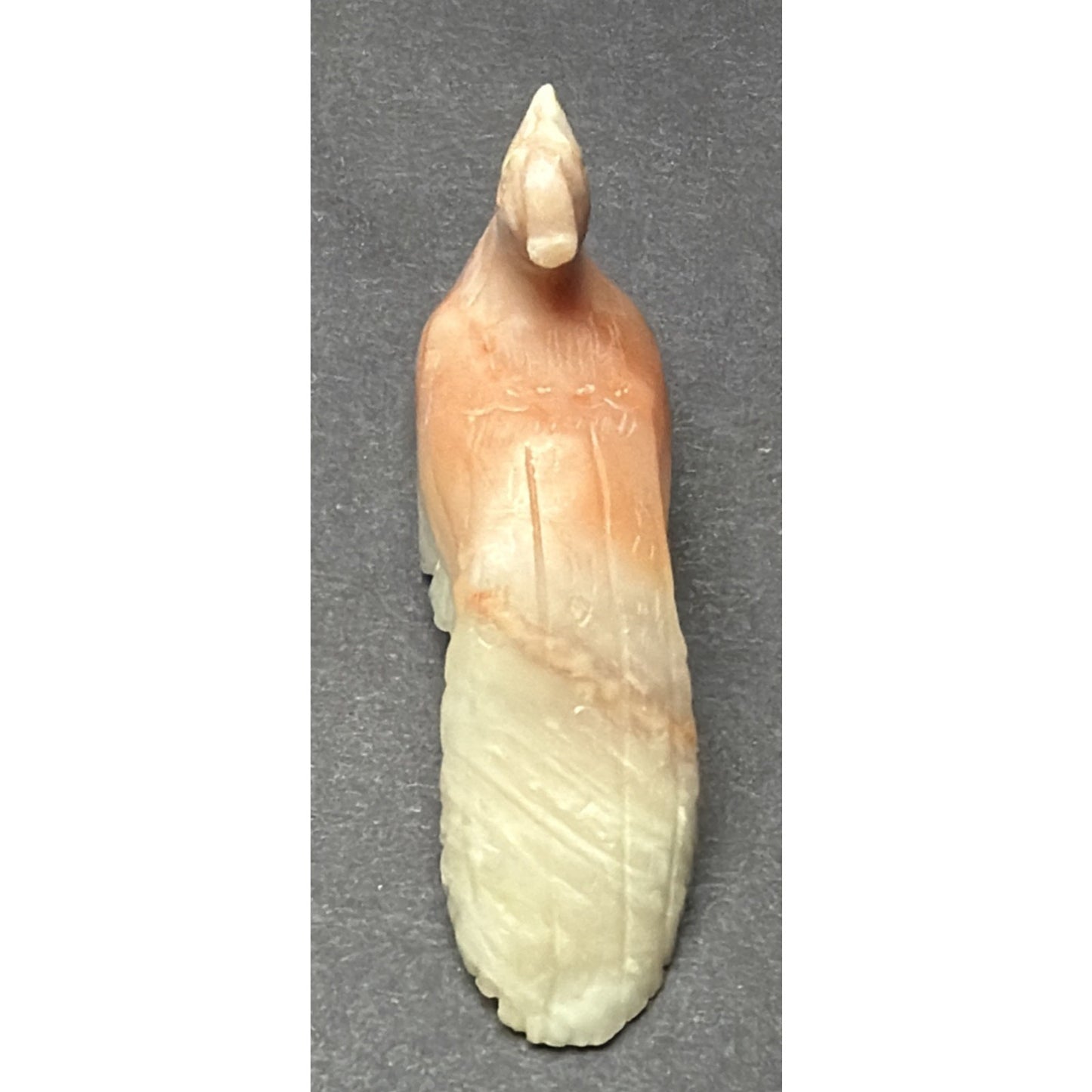 Old Chinese Hand Carved Hetian Jade Nephrite Bird Peacock Figurine Signed As Is