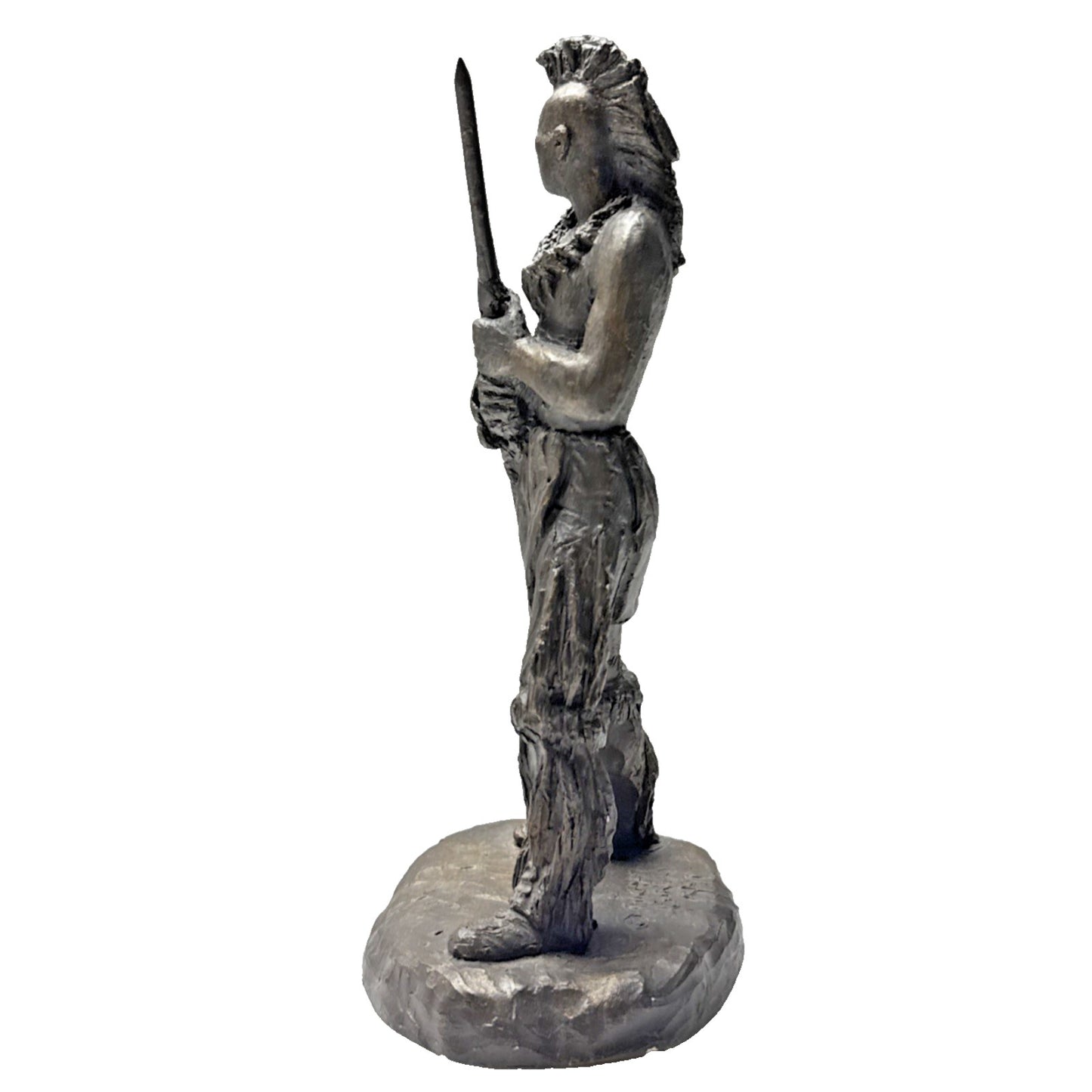 Vintage Michael Garman Sculpture 049 Bronzetone Spirit of Plains Signed As Is