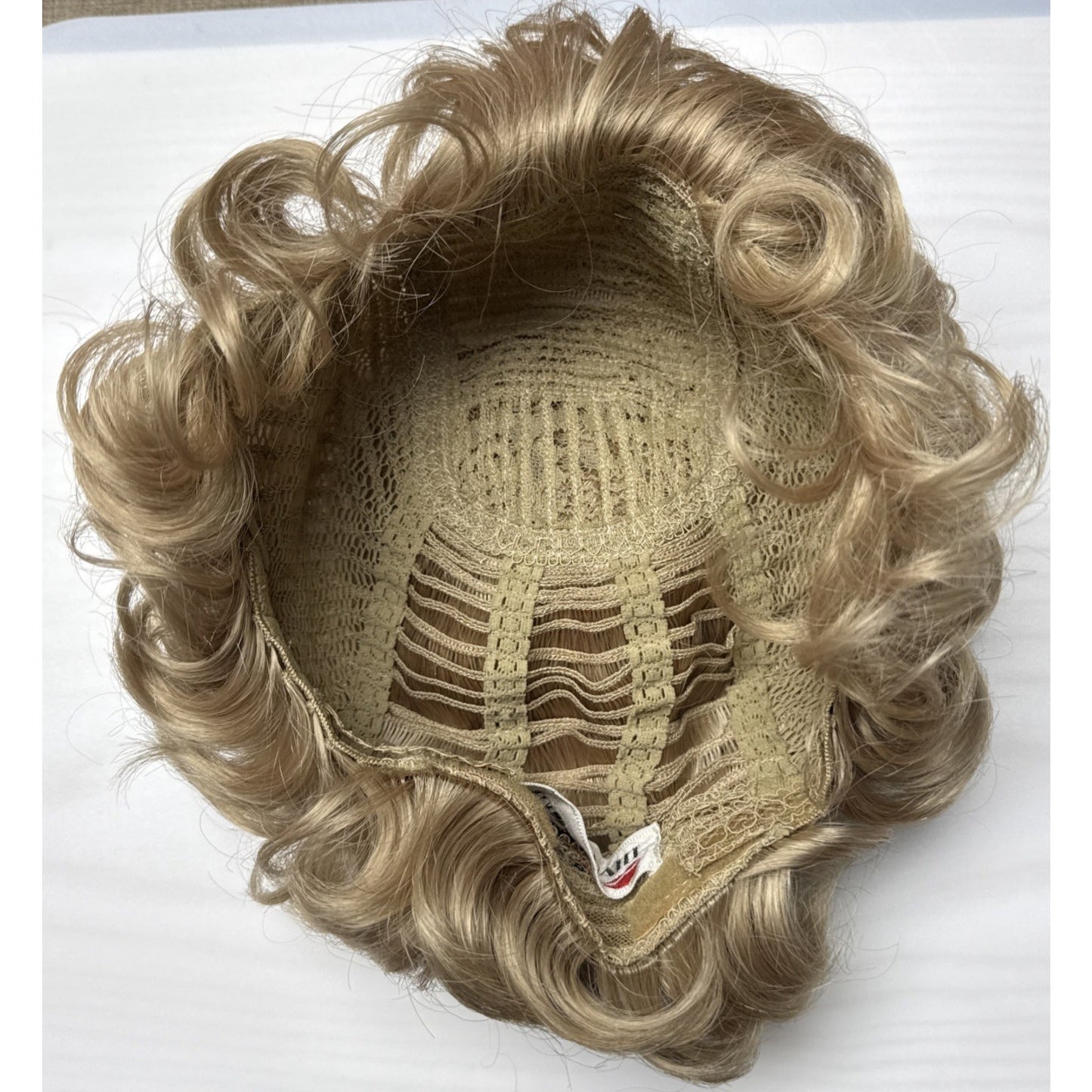 Vintage Arlene Dahl Short Ash Blonde Wig Hair Piece Curls Original Box As-Is