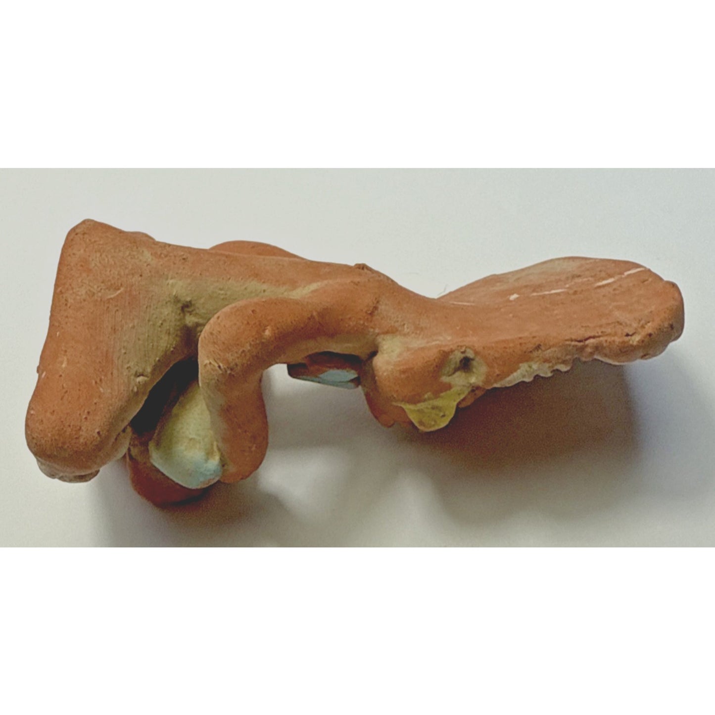 Vintage Native Pottery Aztec Maya Clay Figurine Warrior Inca Painted