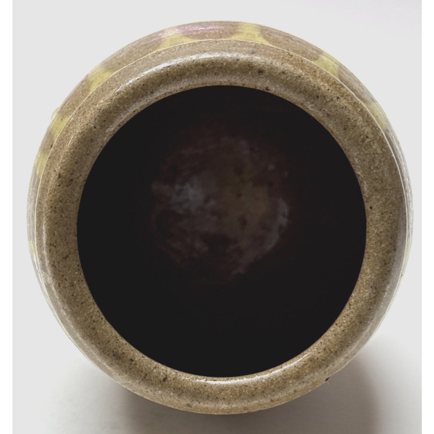 Vtg Studio Art Pottery Drip Glaze Honey Pot Jar Cache Pot Vase Stoneware Signed