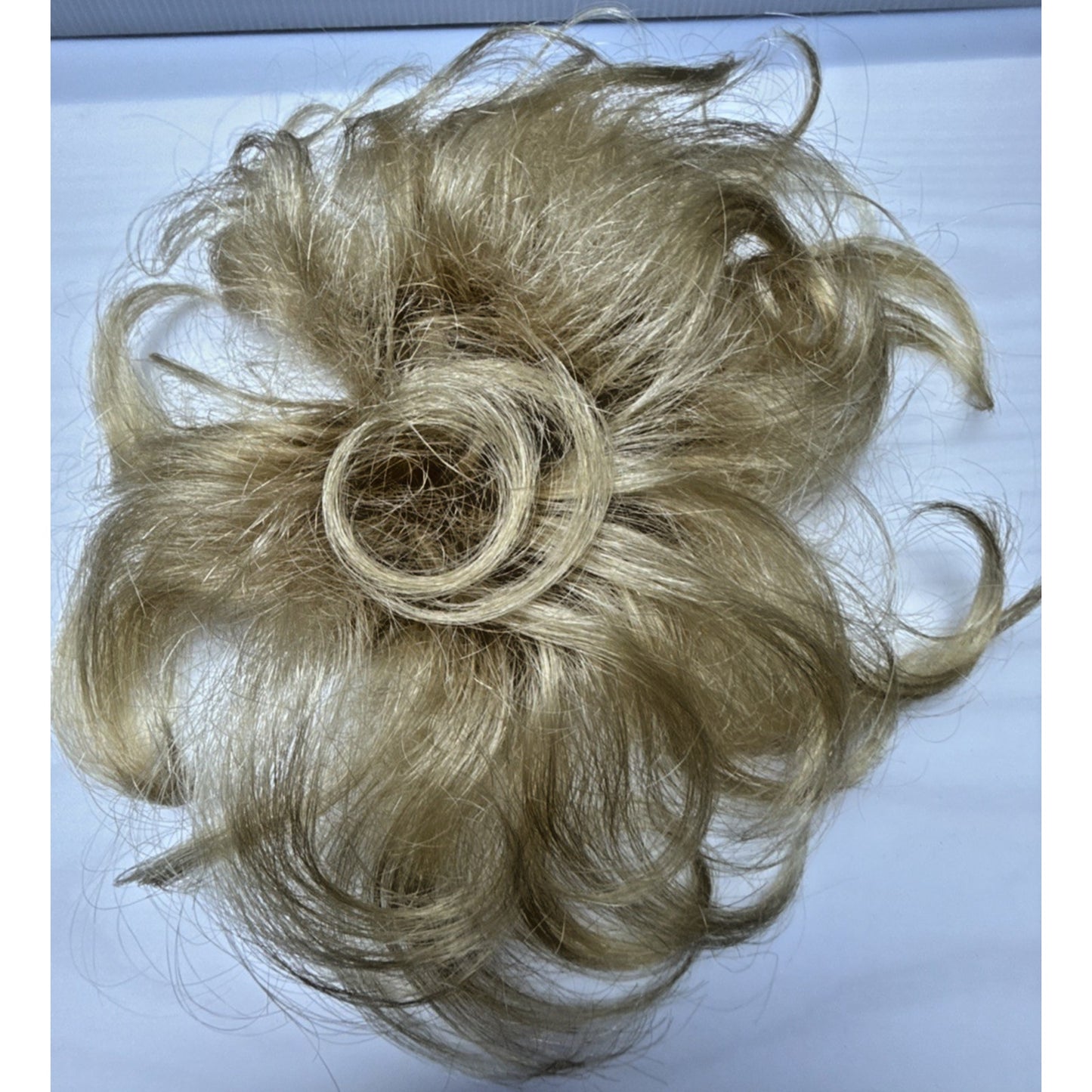 Vtg Fashion Tress Hair Piece Topper Blonde Curls France Net Bows Original Box
