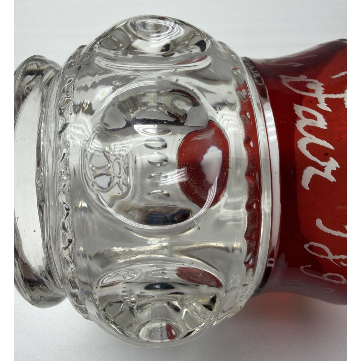 EAPG Adams Glass Xlcr Ruby Flash Kings Crown Thumbprint Spooner Worlds Fair 1893