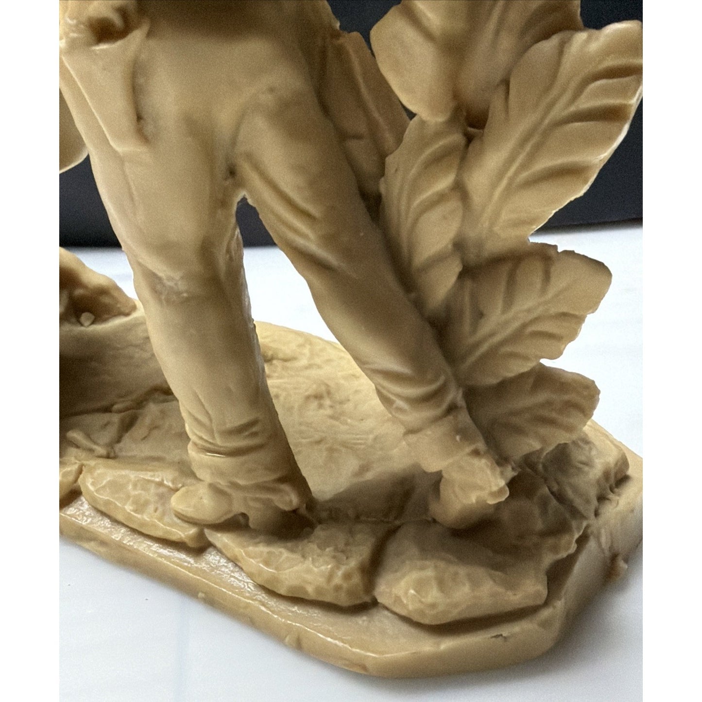 Vtg Italian Horse Sculpture Cowgirl Woman Domatrice Alabaster Composite Carving