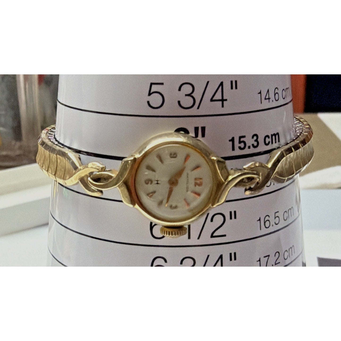 Vtg Hamilton 17 Jewel 14k Yellow Gold Wrist Watch Stretch Band Speidel USA Works