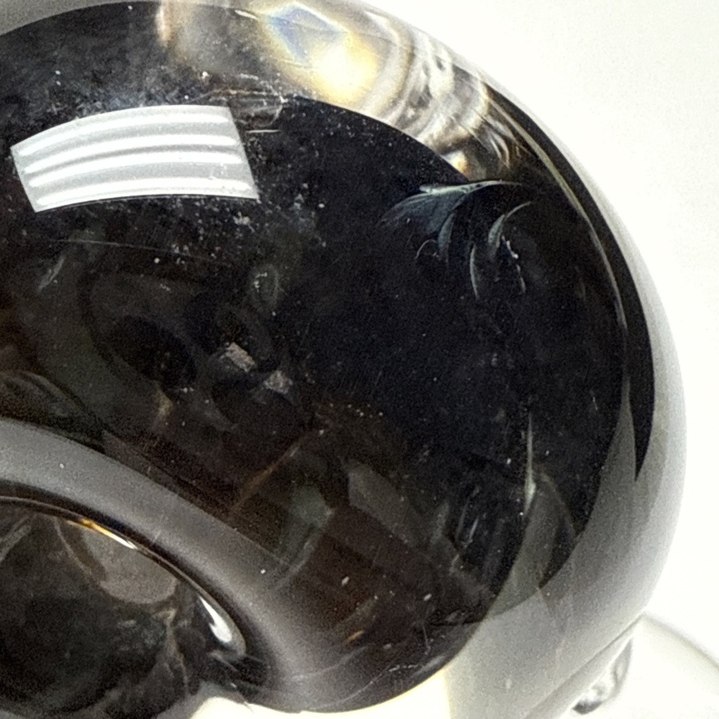 Wedgwood England Crystal Duck Mottled Black Brown Tortoise Glass Figurine Signed