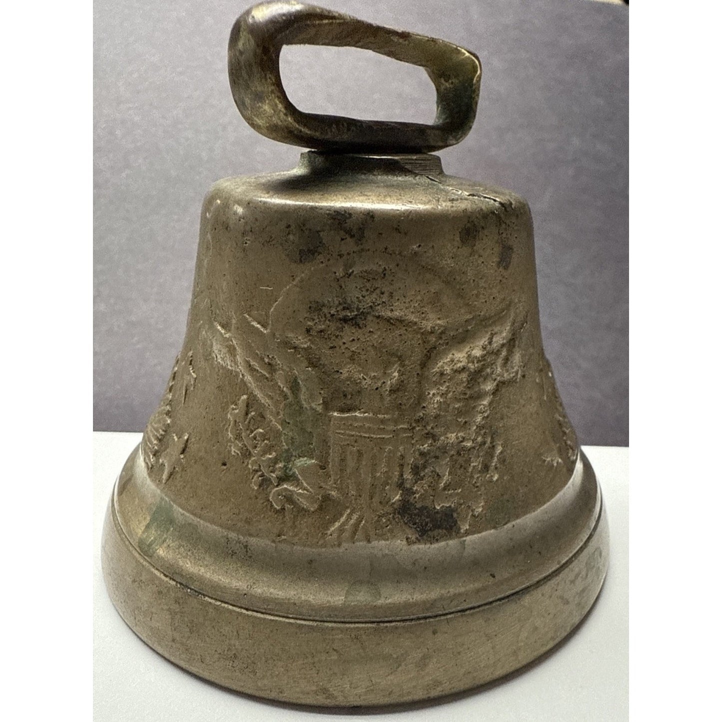 Antique US Army Camel Corps Brass Eagle Stars Bell As Is No Clapper