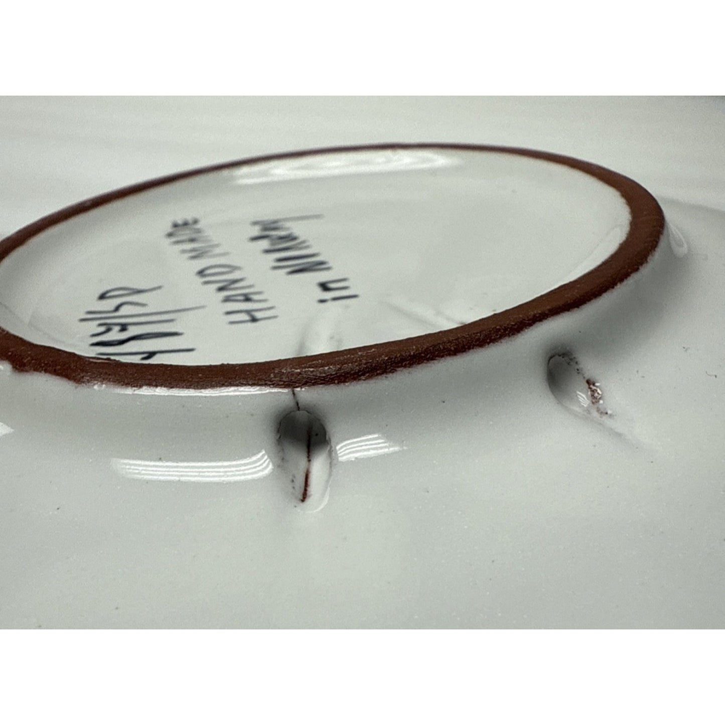 Vintage Graverens Norway Folk Art Pottery Plate Winter Skiing Girl 787 SD As-Is