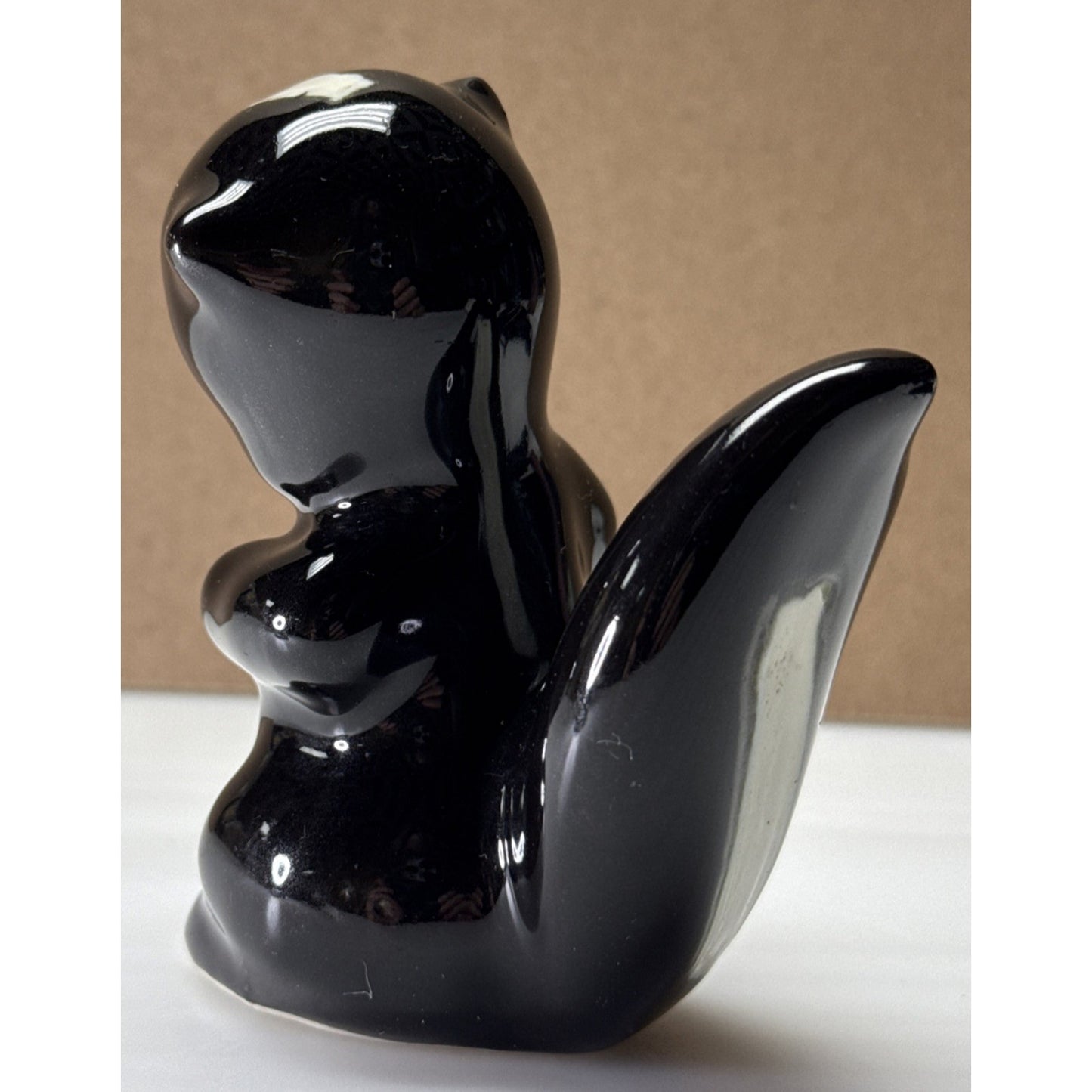Vintage California Art Pottery Delee Black White De Skunk Stinkie Figurine