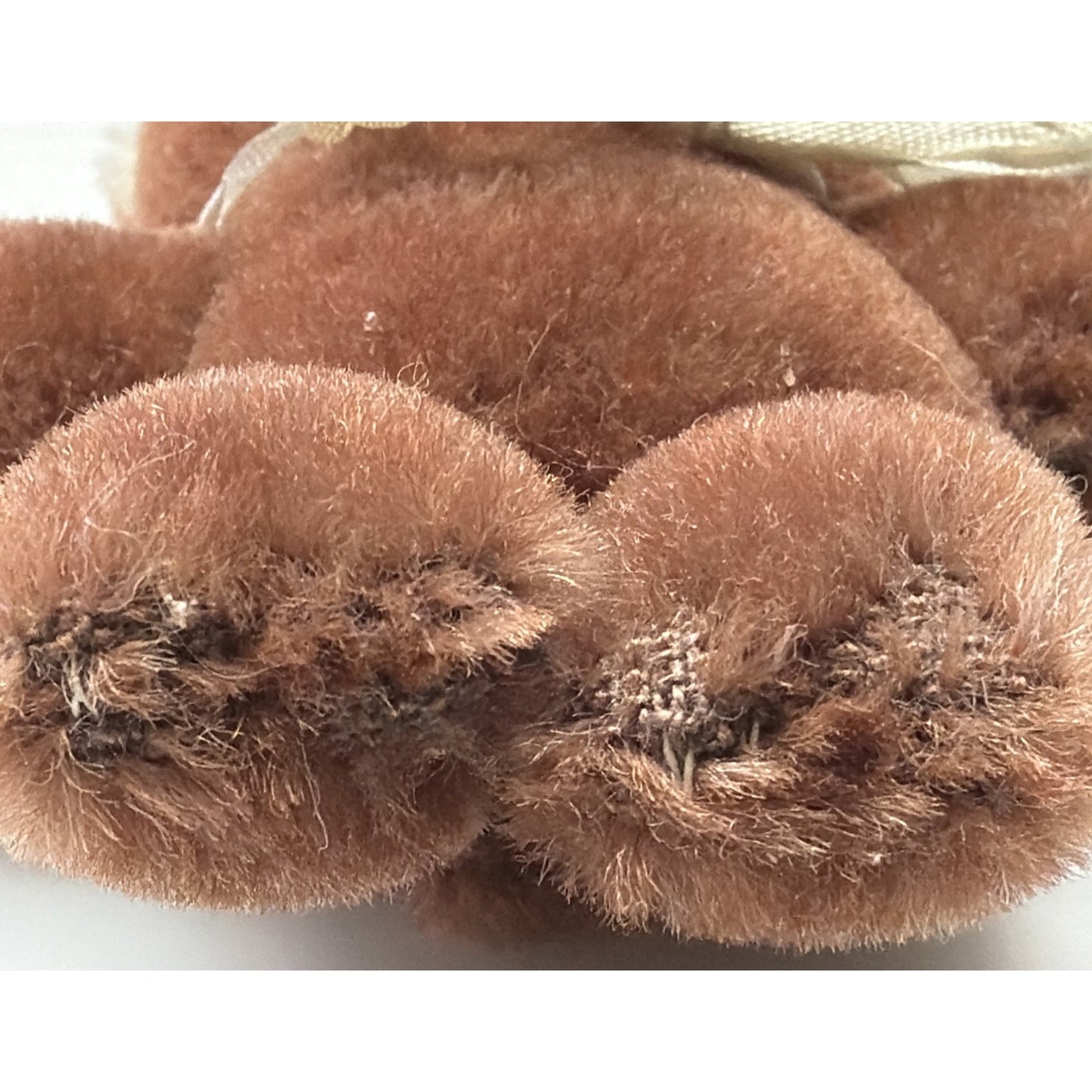 Old Teddy Bear Mohair Wool Mini 4" Shanghai Dolls Factory Two Tone As Is