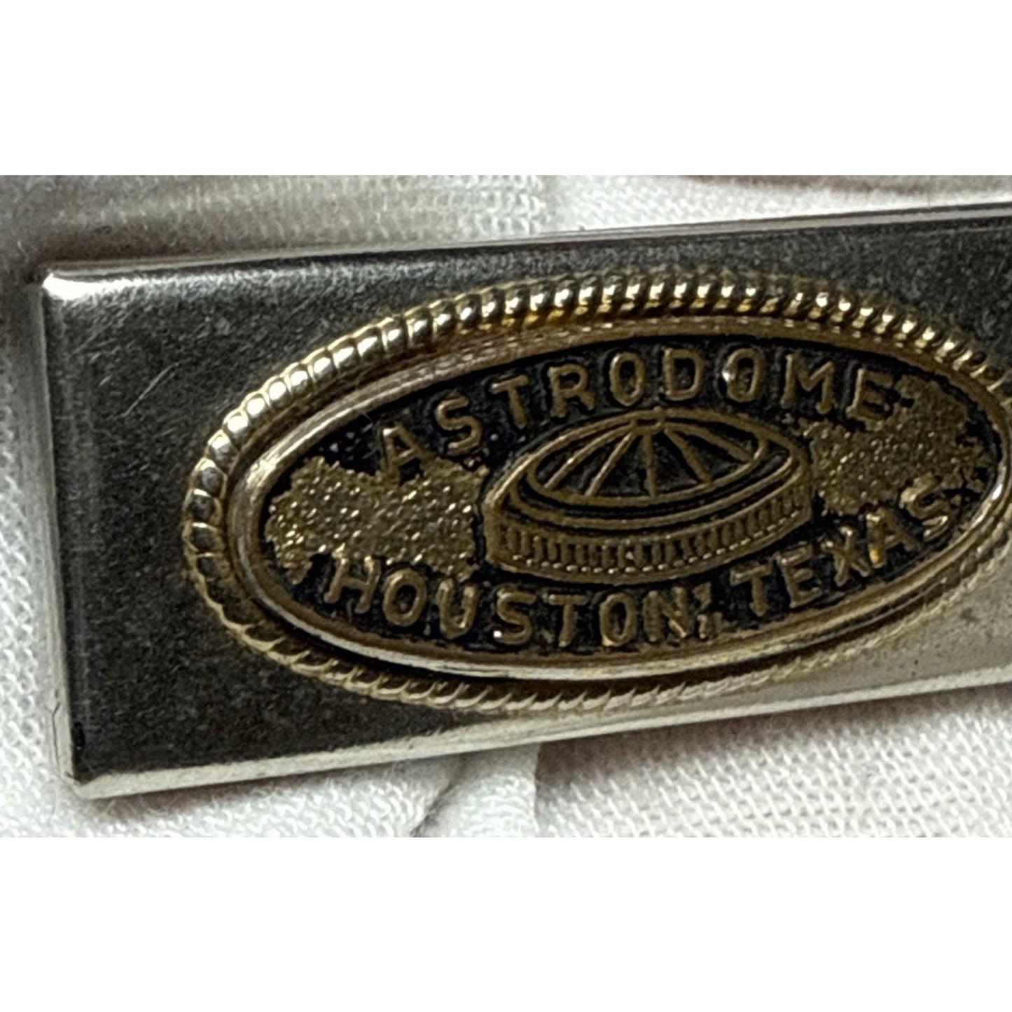 Vintage Astros Astrodome Houston Tx Watch Key Fob Keychain Magnetic Metal As Is