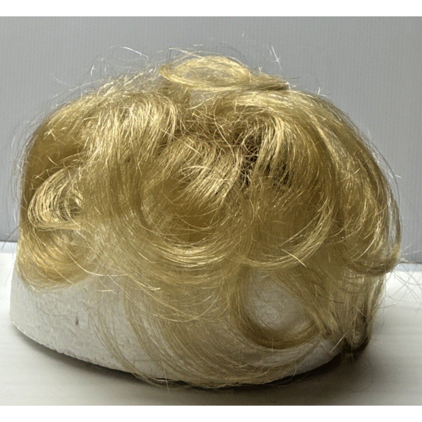 Vtg Fashion Tress Hair Piece Topper Blonde Curls France Net Bows Original Box