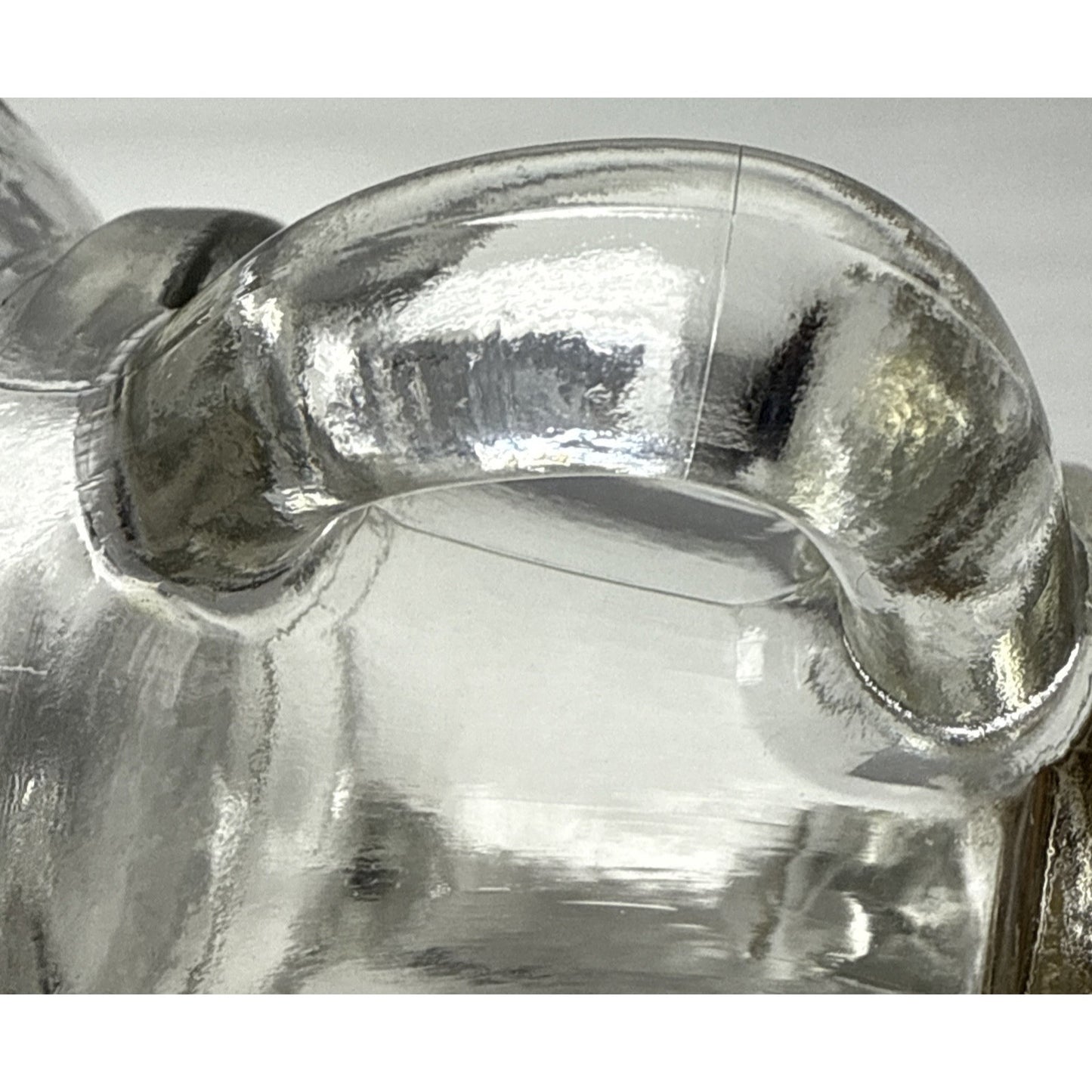 Vtg Hazel Atlas Textured Glass Double Handle Bottle Jar Textured Band 7-K-4693