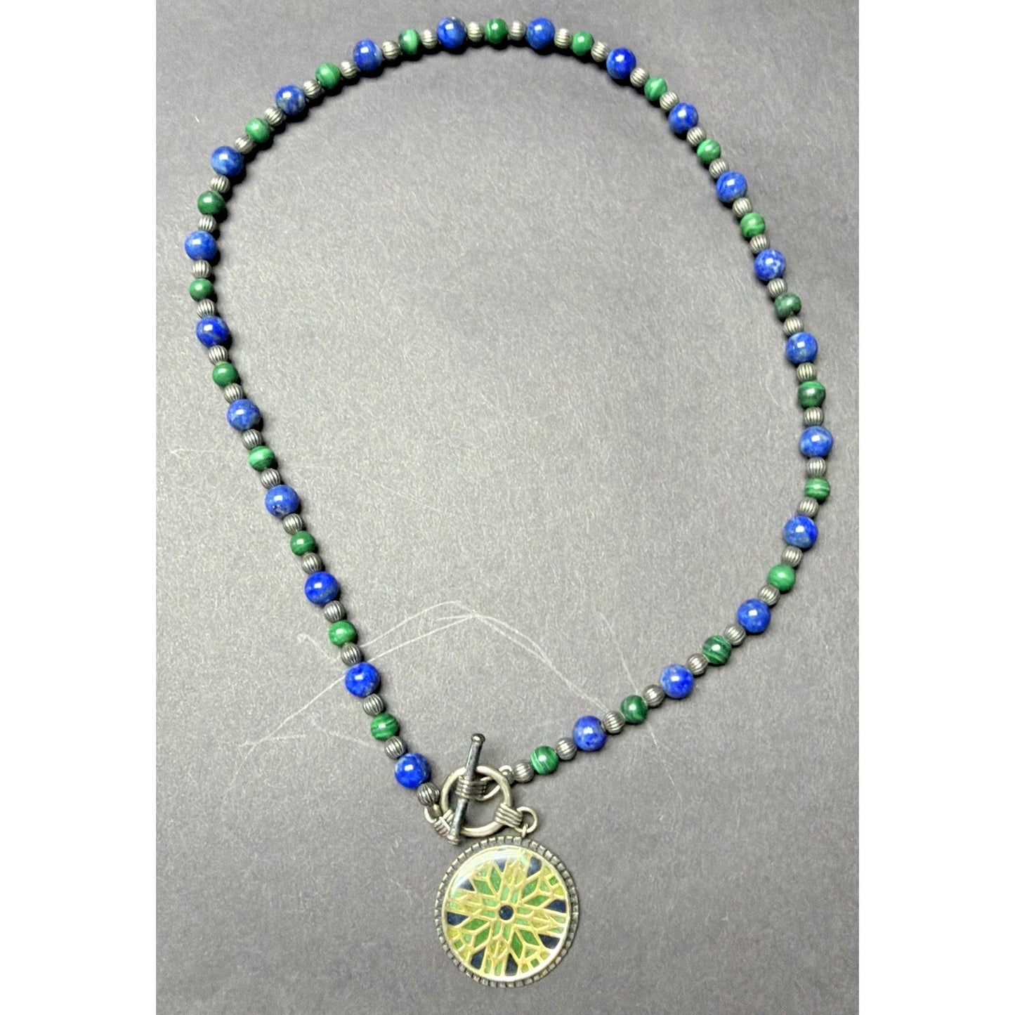 Carolyn Pollack Sterling Cross Pendant Inspirational Toggle Necklace Beaded