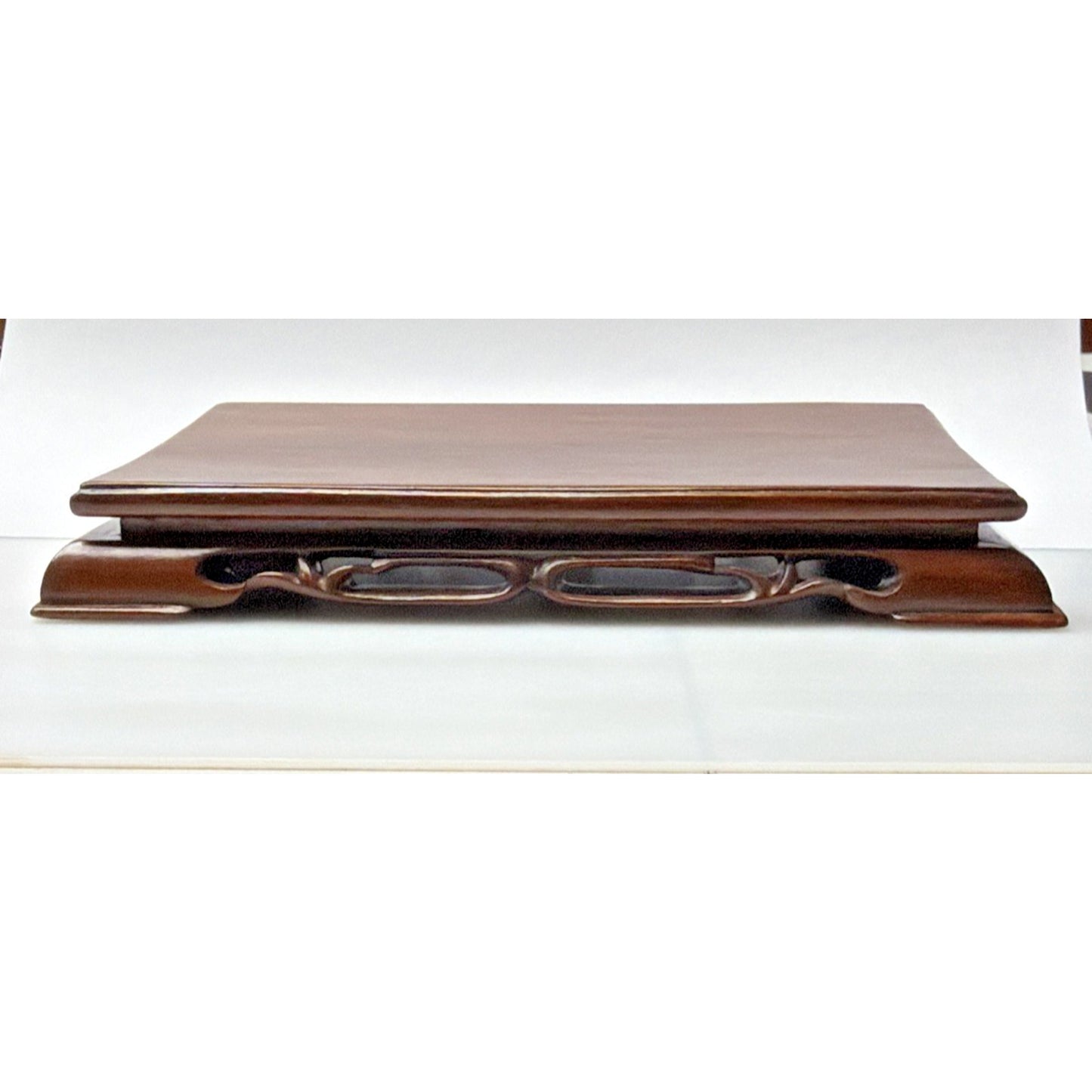 Old Chinese Hard Wood Carved Display Stand Base Pedestal Table