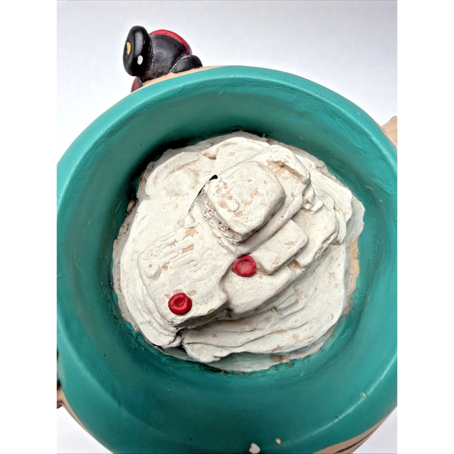Friendship Bowl Teissedre Pueblo Pottery Ceramic Kachina Dancers House As-Is