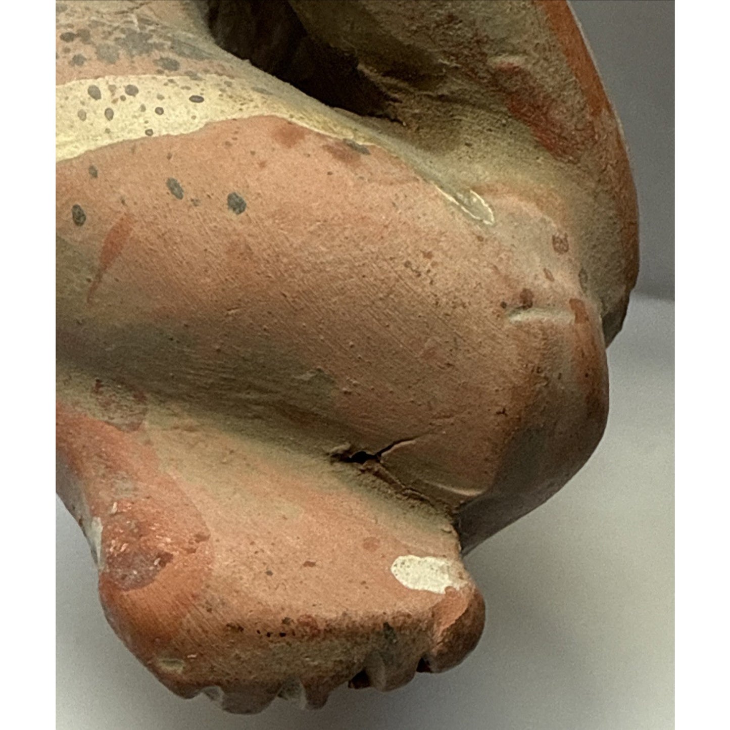 Old Mexican Terra Cotta Clay Zapotec Princess Sculpture Folk Art Marked As Is