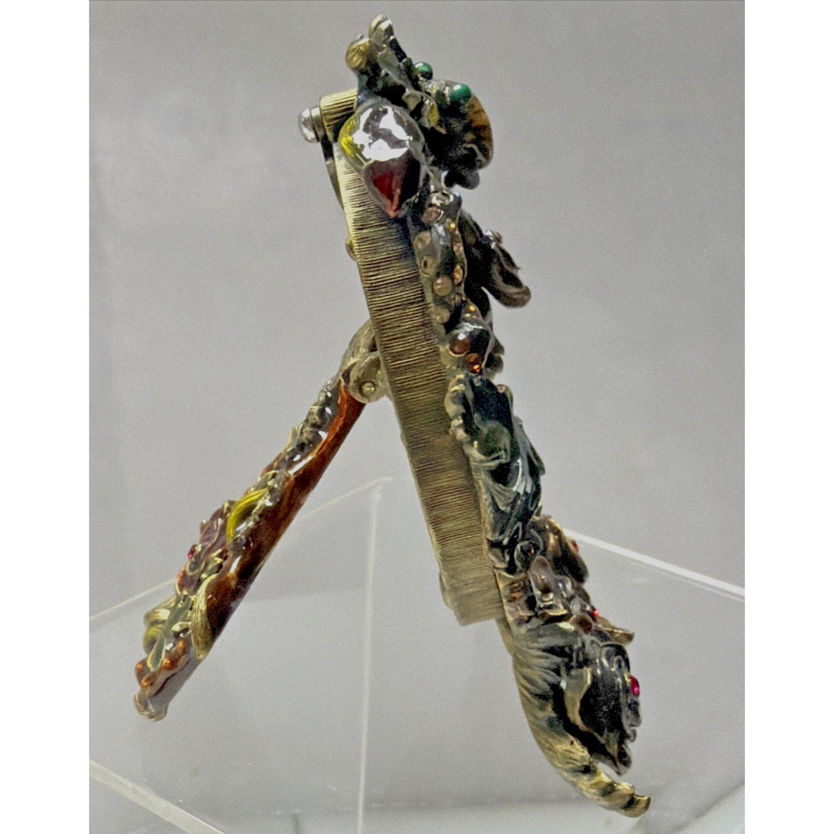 Jay Strongwater Beetle Rose Flora Fauna Picture Frame Swarovski Crystals 5308