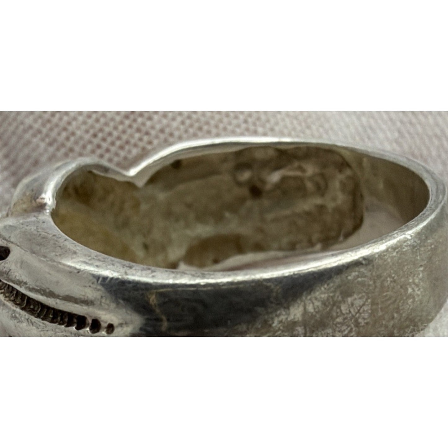 Vintage Sterling Silver Fluted Crossover Knot Ring Sz 8