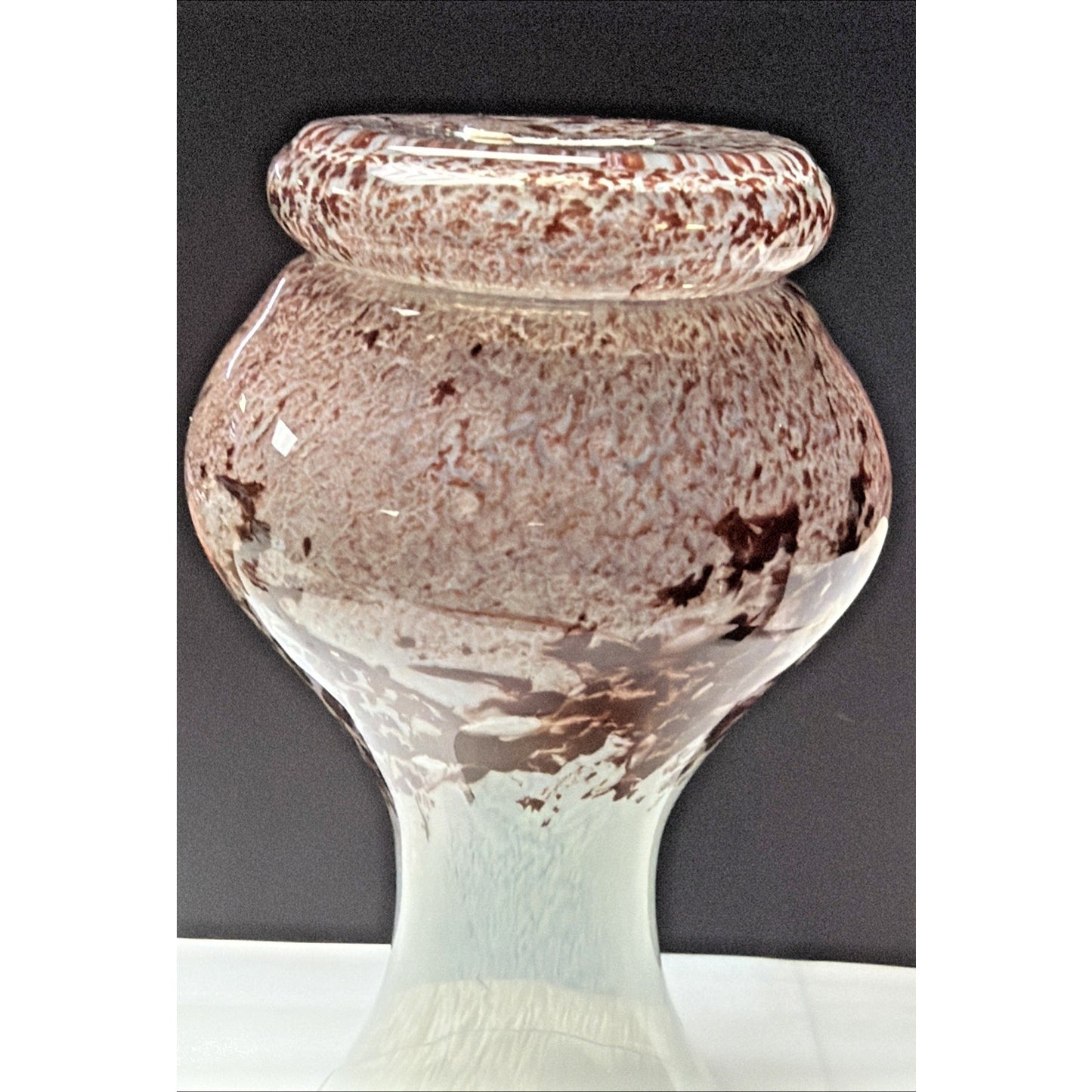 Contemporary Klodzko Poland Art Glass Vase Mozaik Mix Mosaic Abstract Mottled