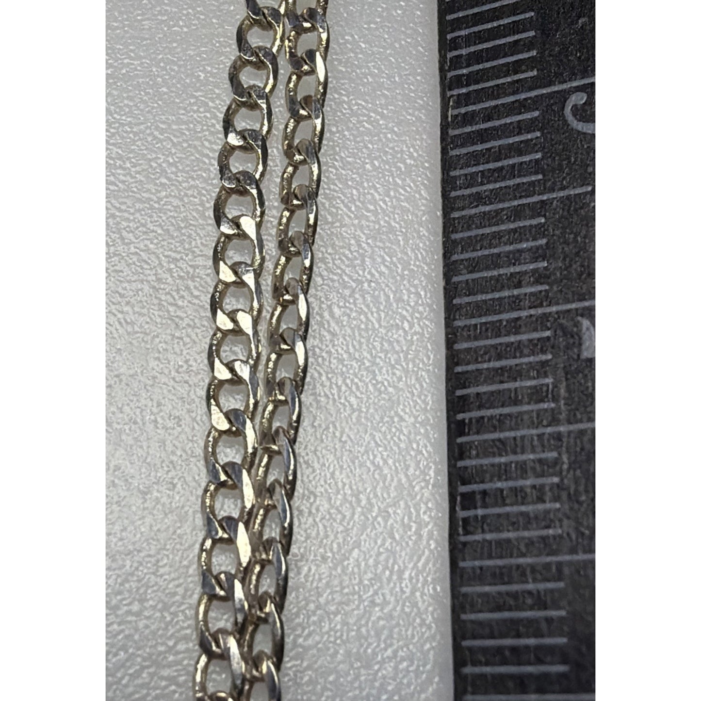 Vintage Sterling Silver 925 Cuban Chain Link Necklace 22 in 3.88 gram