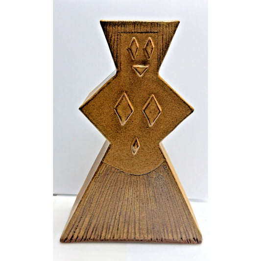 Native American Susan S Swanson Geometric Pottery Vase Sculptural Totemic As Is