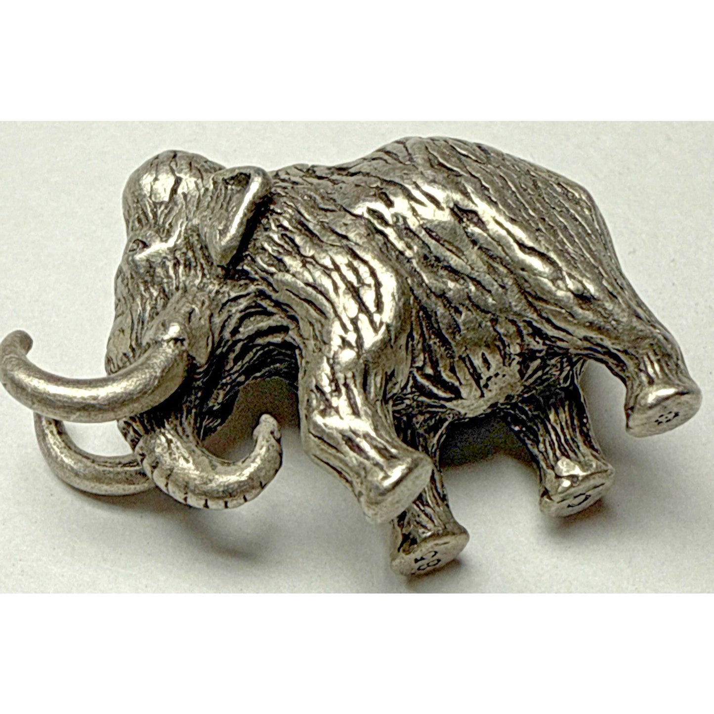 Vintage Silver Miniature Elephant Woolly Mammoth 15.83 grams As-Is Read
