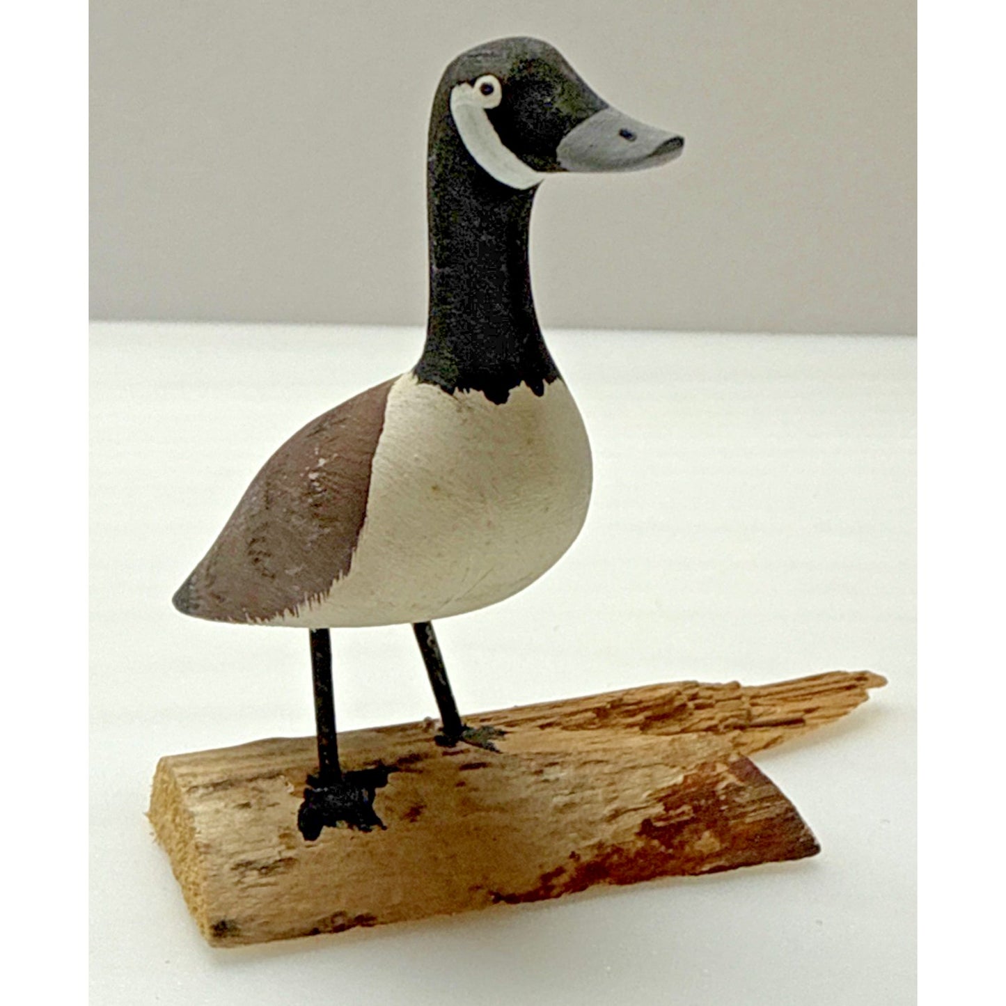 Vintage Hand Carved Wooden Canada Goose Driftwood Signed Ray Proulx Quebec