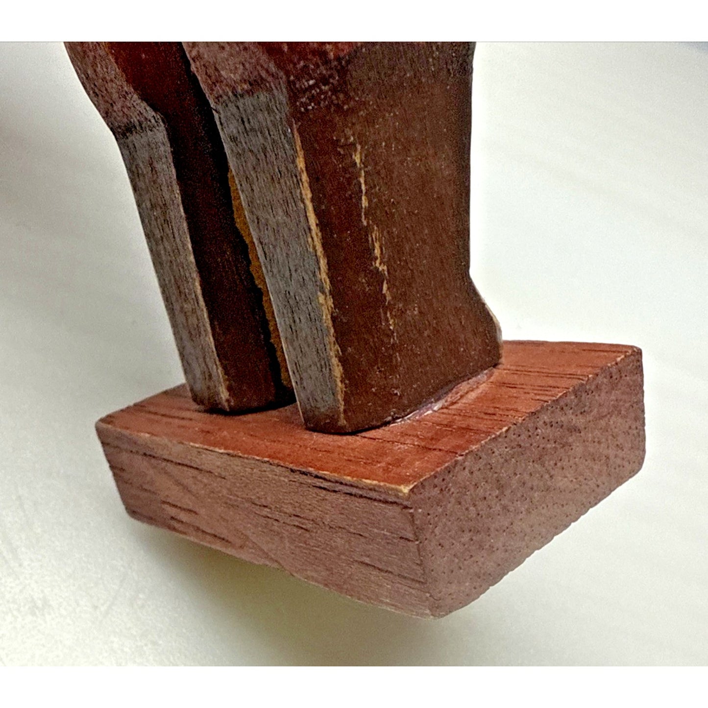 Vintage MeraVic Christmas Wood Carved Santa Claus Painted Jointed Read