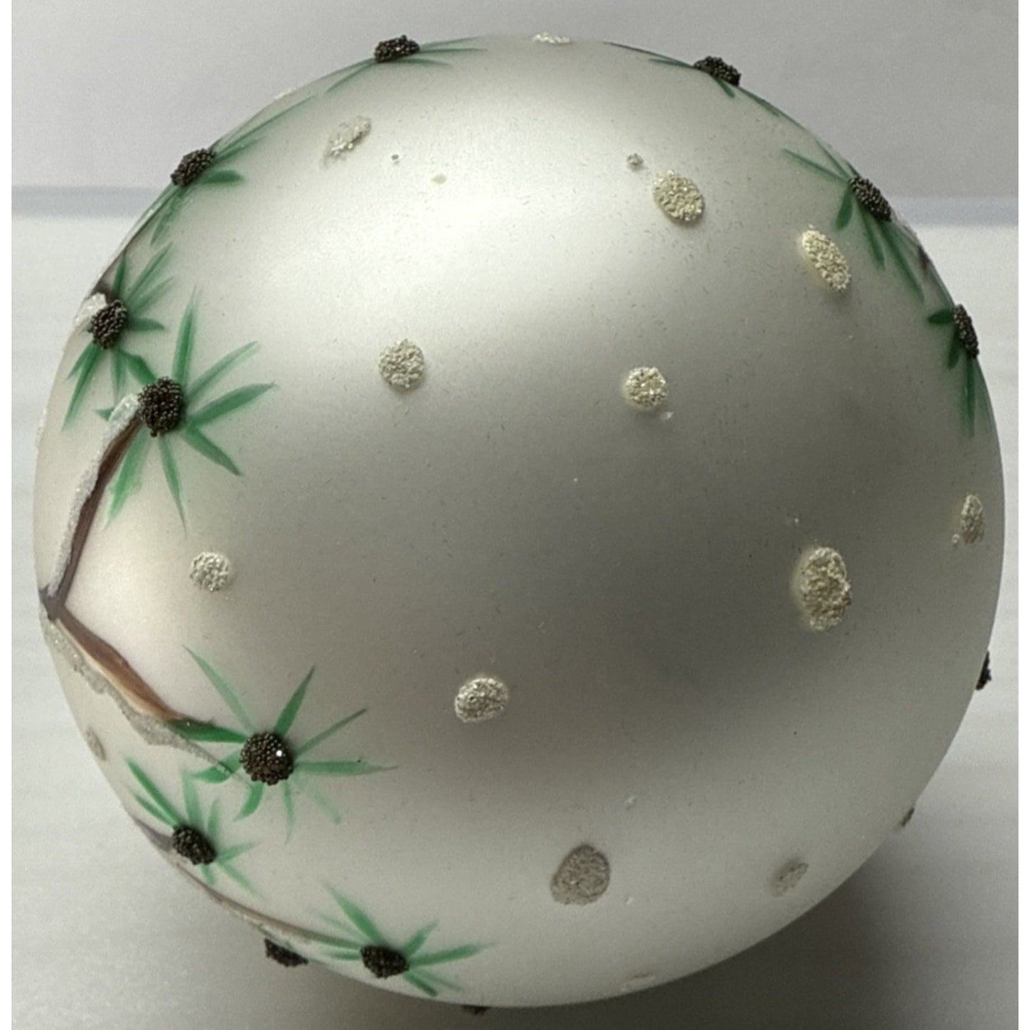 Sterling Inc Blown Mercury Glass Hand Painted Christmas Ornament Cardinals Box