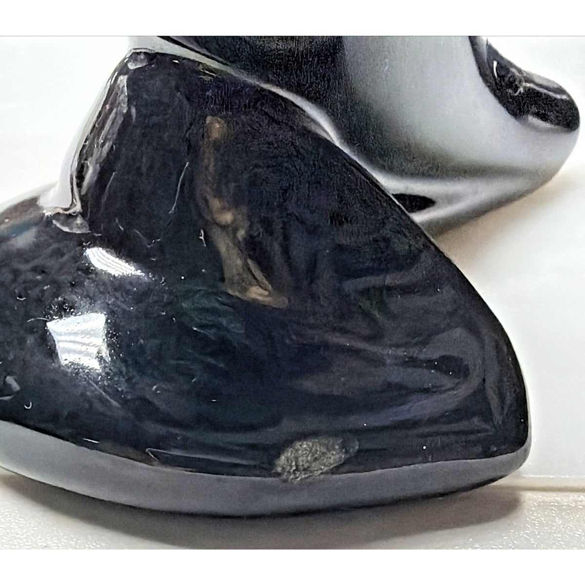 MCM Lot of 2 Haeger Pottery Black Glazed Calla Lily Horn Cornucopia Vase As-Is