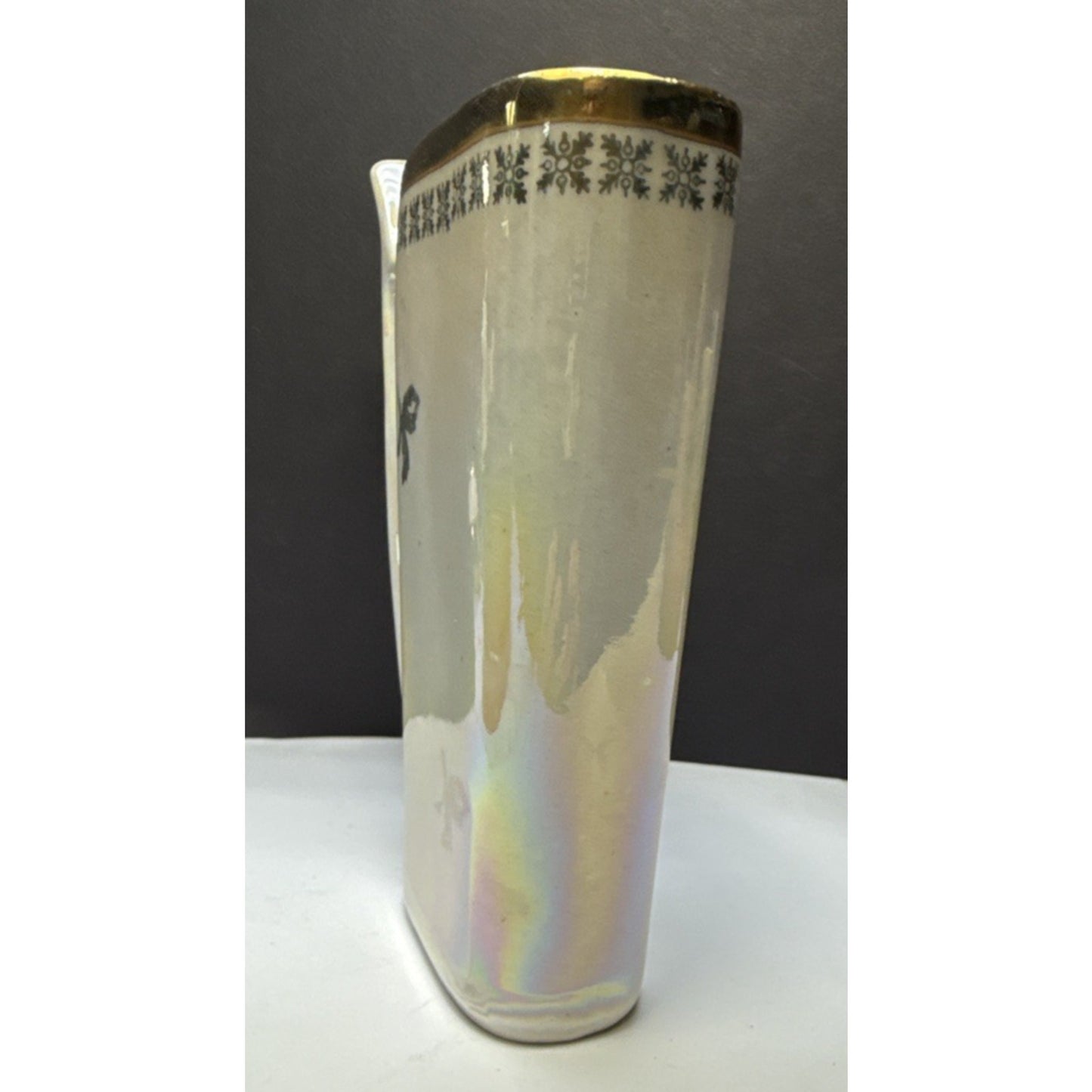 Old Karlovy Vary Czech Porcelain Hot Spring Water Sipping Cup Mug Lusterware