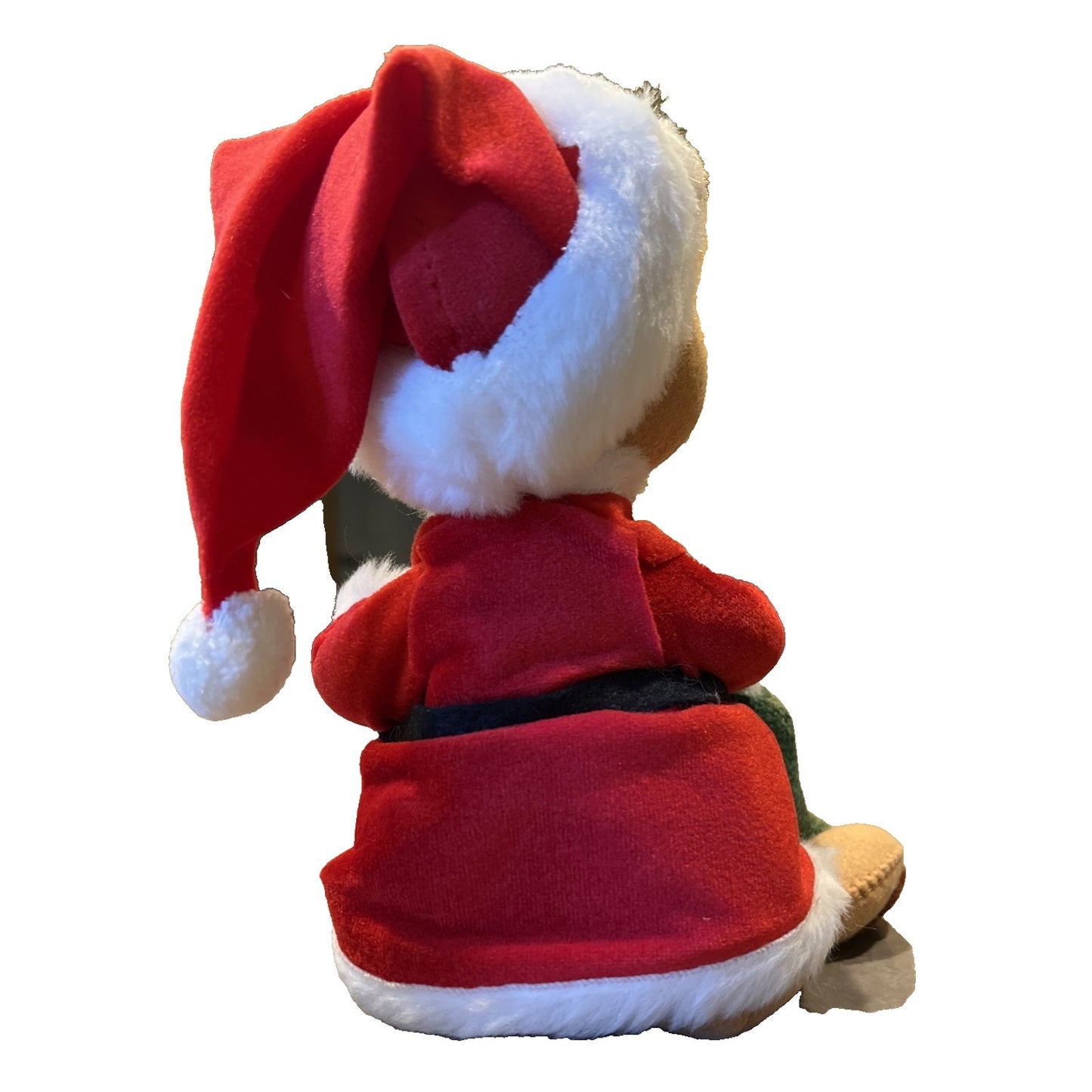 Vintage Annalee Doll Santa Bear Burlap Bag Jolly Christmas