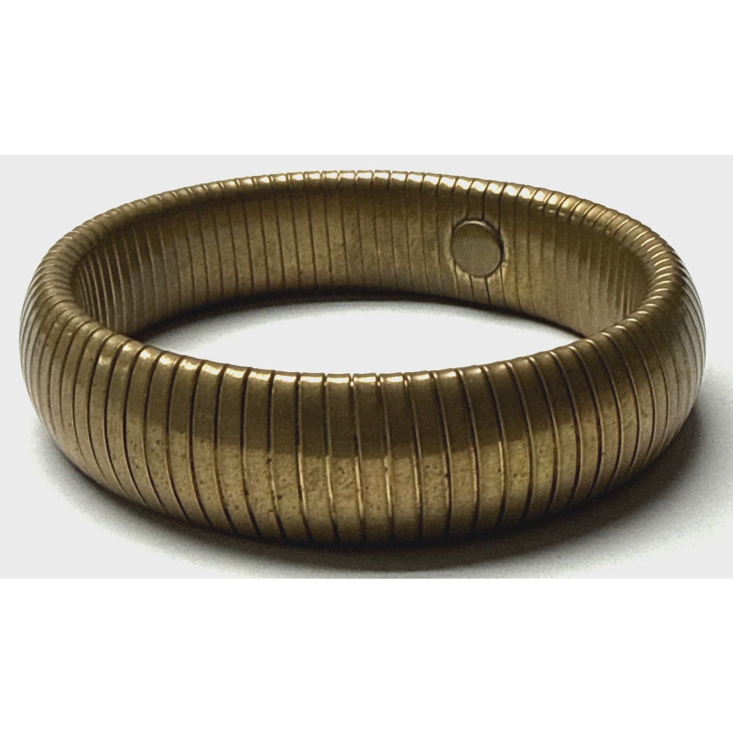 Vintage Flex Omega Brass Gold Tone Bangle Tubogas Stretch Bracelet