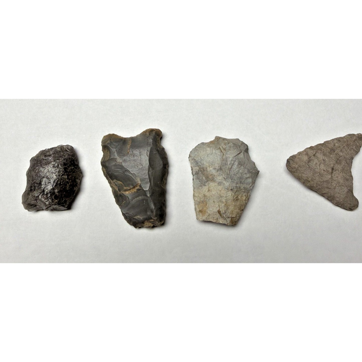 Old Lot of 18 Native American Artifact Carved Stone Fragment Arrowhead Preform