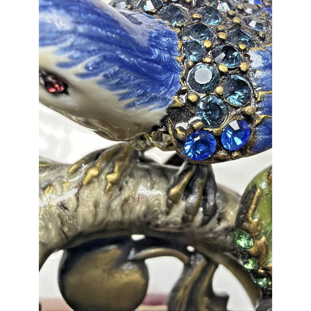Jay Strongwater Skylar Mini Frame Bird Floral Enamel Swarovski Crystal As Is