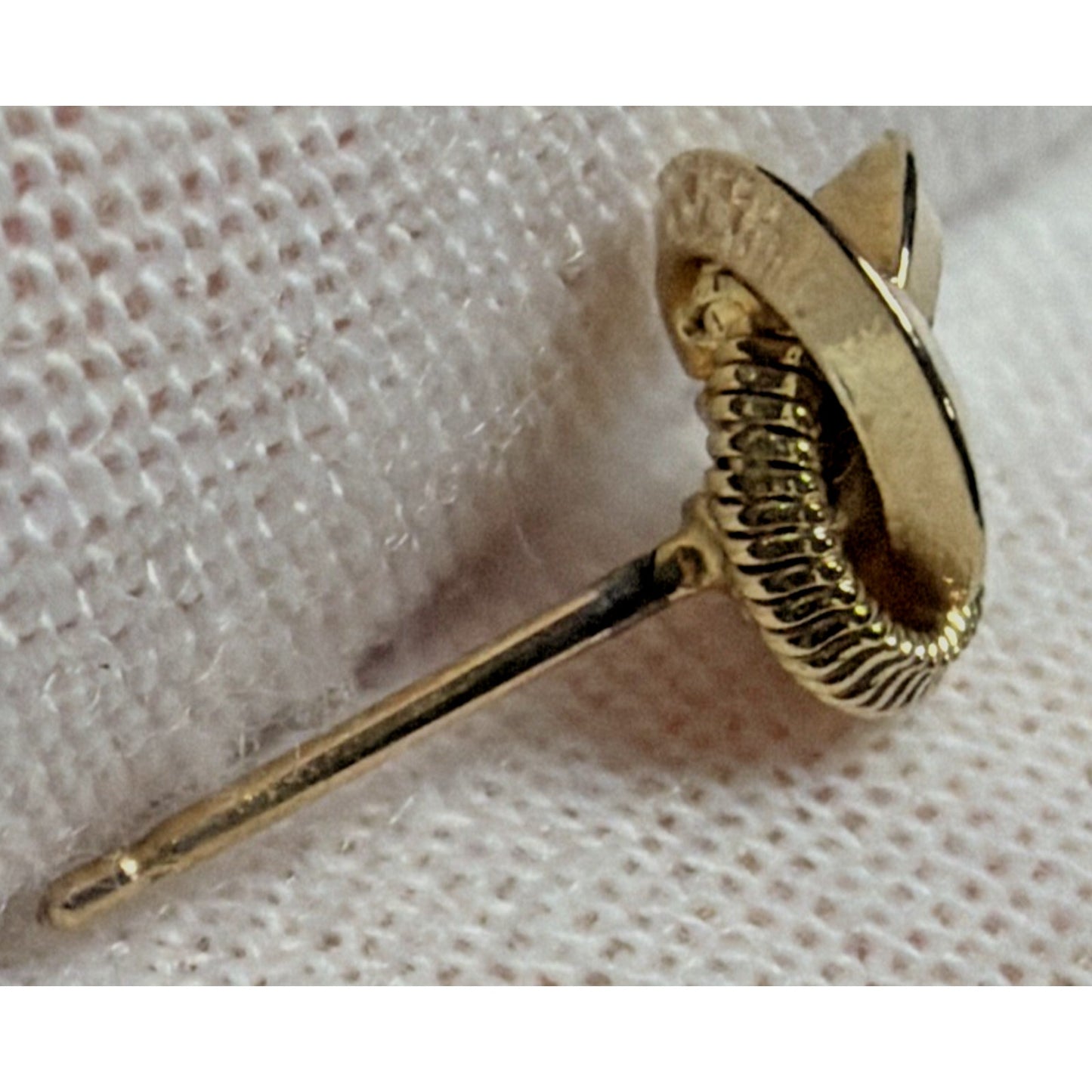 Vintage Gold Plate Love Knot Earrings Textured Smooth Twisted Rope Stud Post