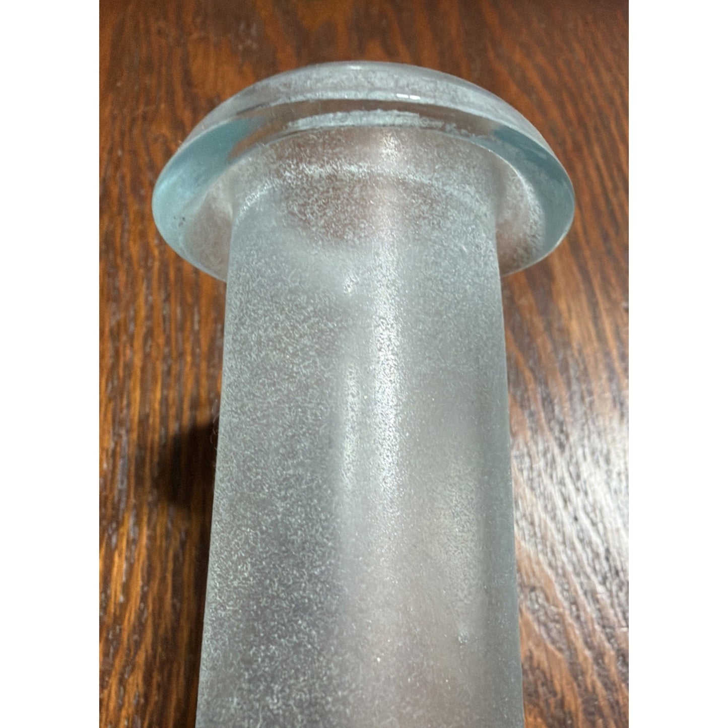 Rachel Ashwell Shabby Chic Scavo Texture Long Neck Glass Vase Rolled Lip Amphora