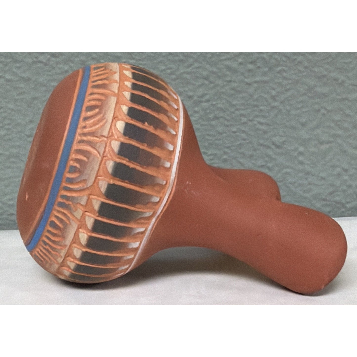 J Platero Native Navajo Etched Art Pottery Mini Wedding Vase Signed Numbered