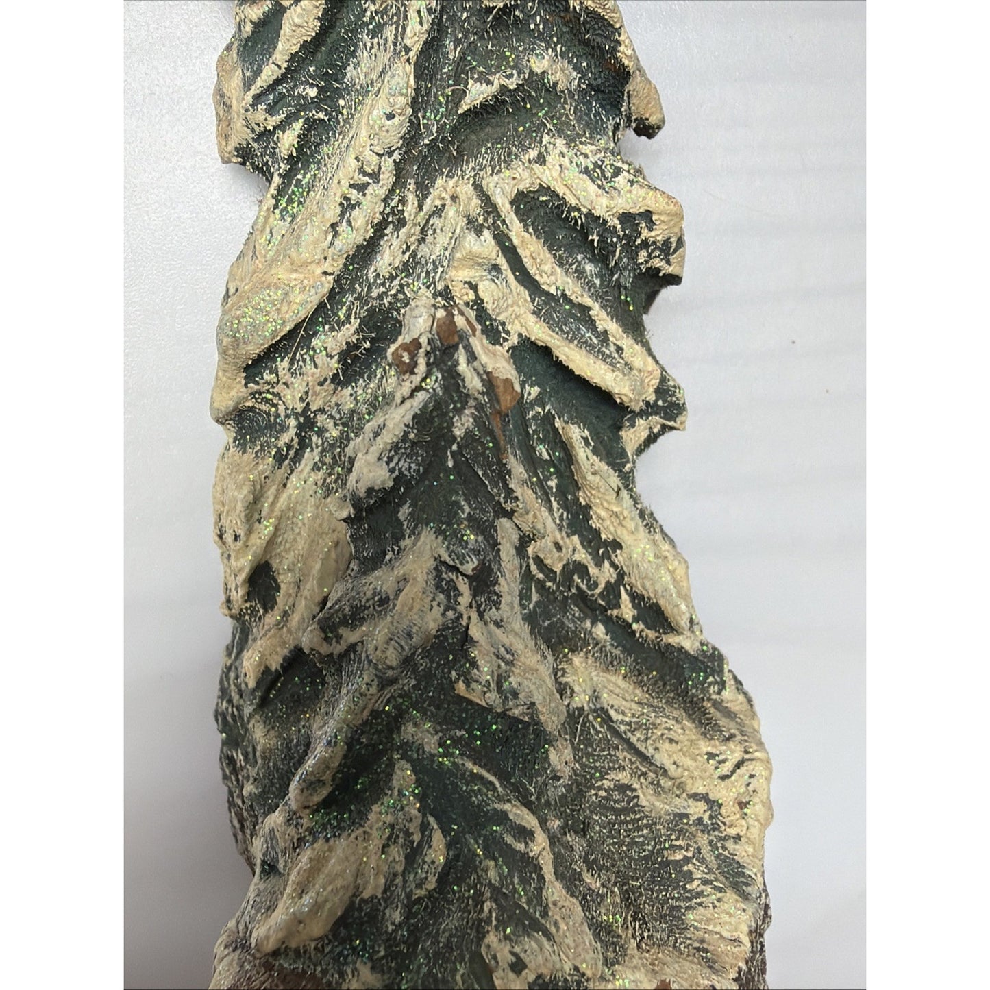 Vintage Kirt Curtis Wood Carved Evergreen Trees Hand Painted 11 inch