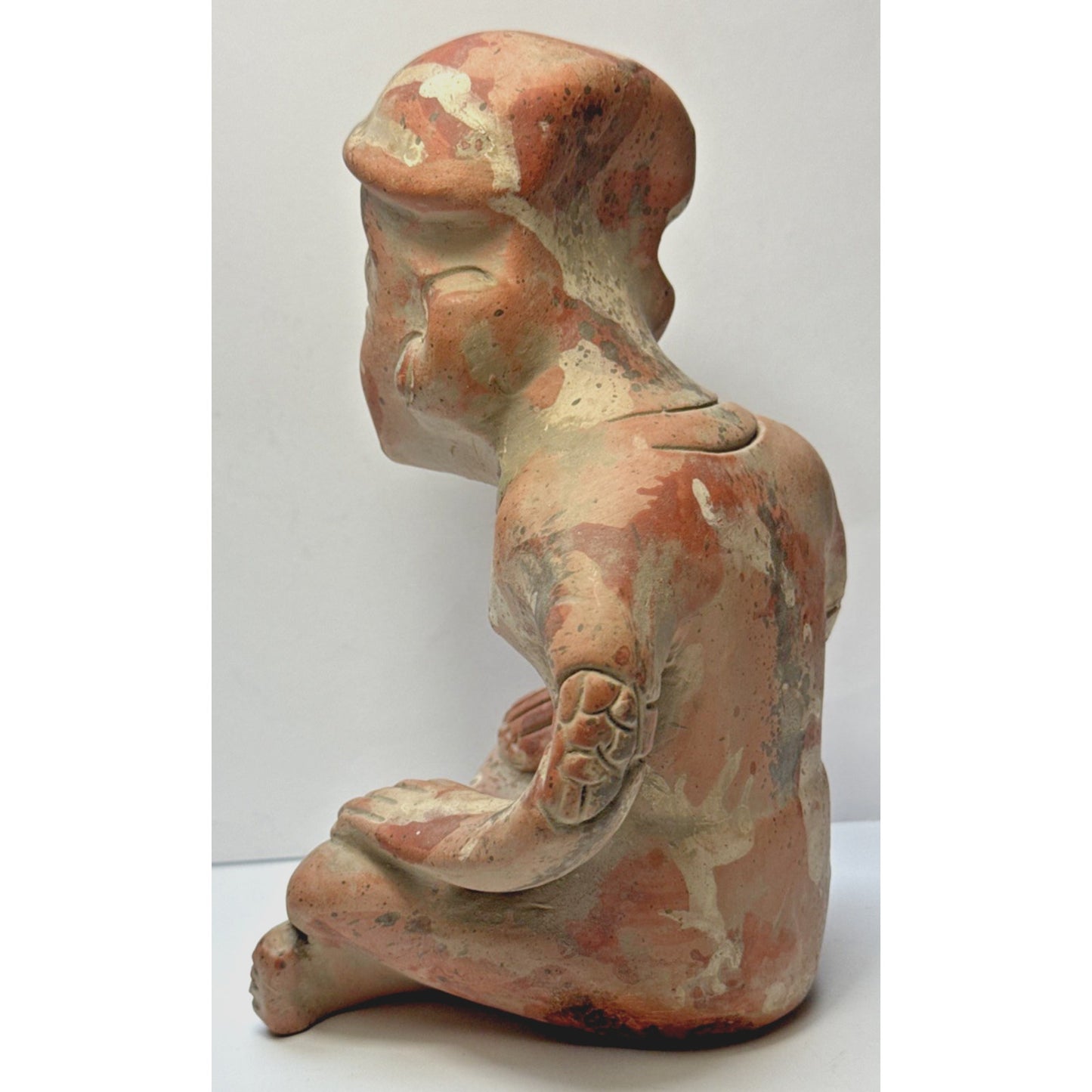 Old Mexican Terra Cotta Clay Zapotec Princess Sculpture Folk Art Marked As Is